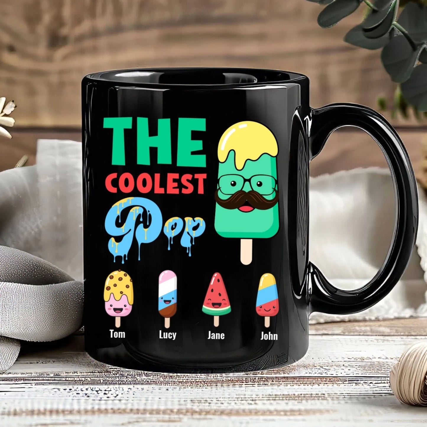 The Coolest Pop, Funny Mug, Gift for Dad - Custom Choo