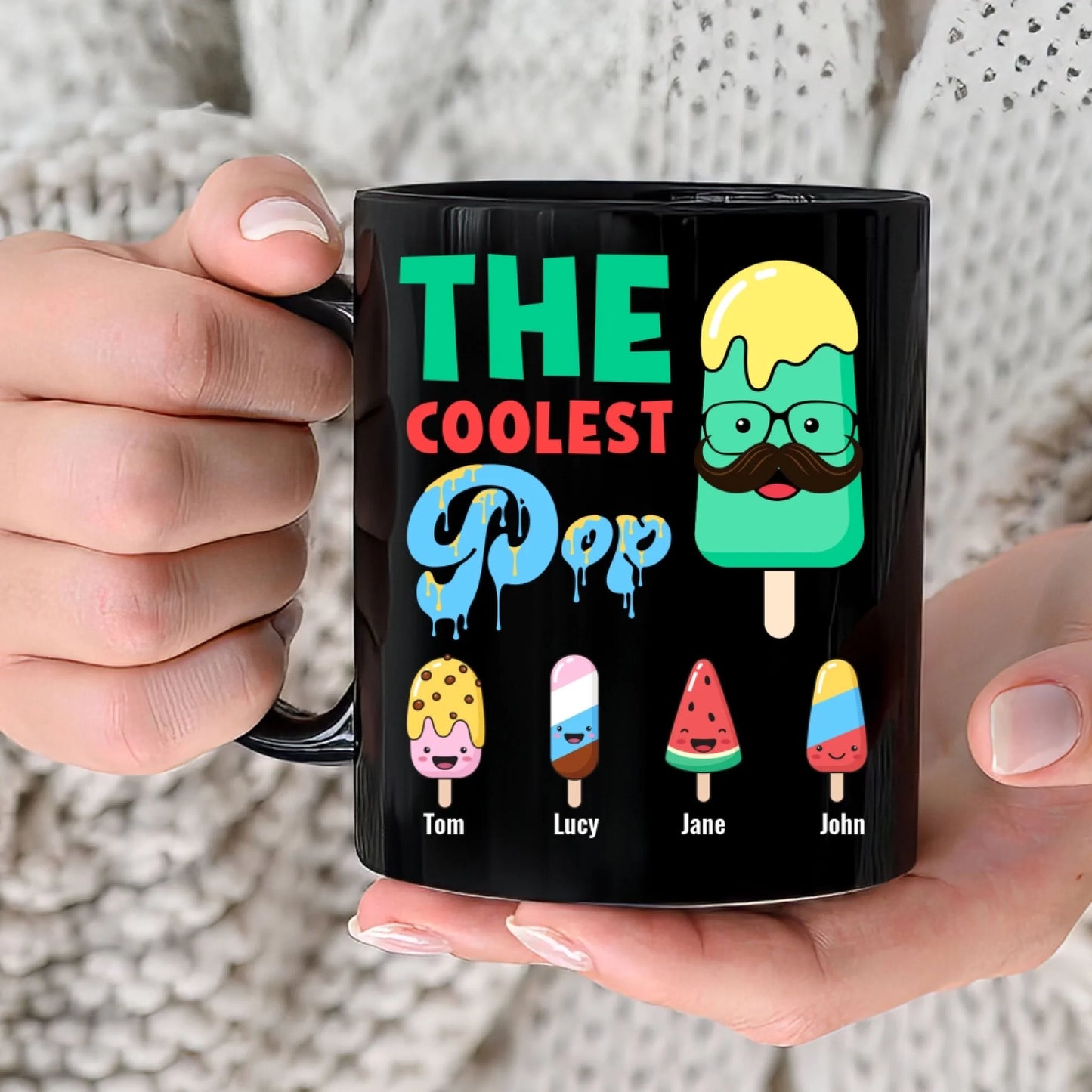 The Coolest Pop, Funny Mug, Gift for Dad - Custom Choo