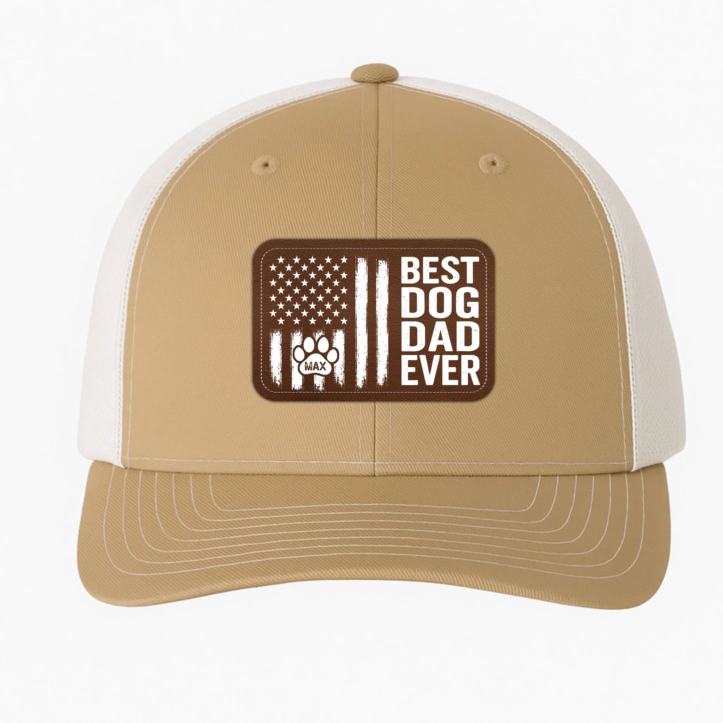 Personalized Dog Dad Hat with Pet Name, Custom Gifts for Dog Dad, Leather Patch Hat, Custom Choo