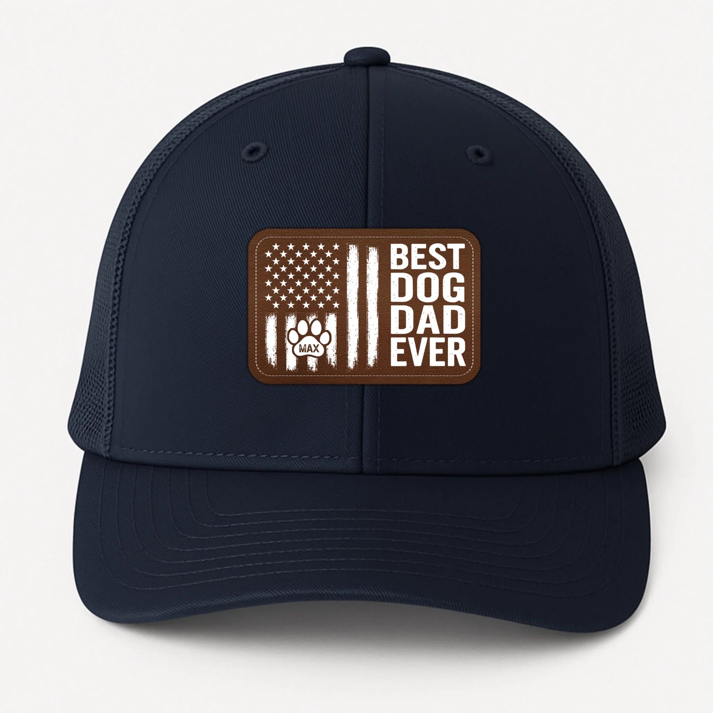 Personalized Dog Dad Hat with Pet Name, Custom Gifts for Dog Dad, Leather Patch Hat, Custom Choo