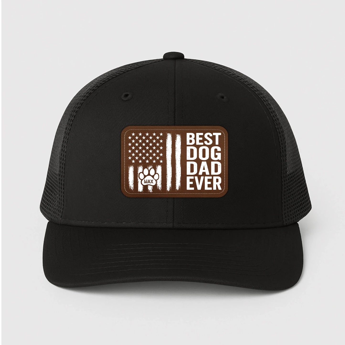 Personalized Dog Dad Hat with Pet Name, Custom Gifts for Dog Dad, Leather Patch Hat, Custom Choo