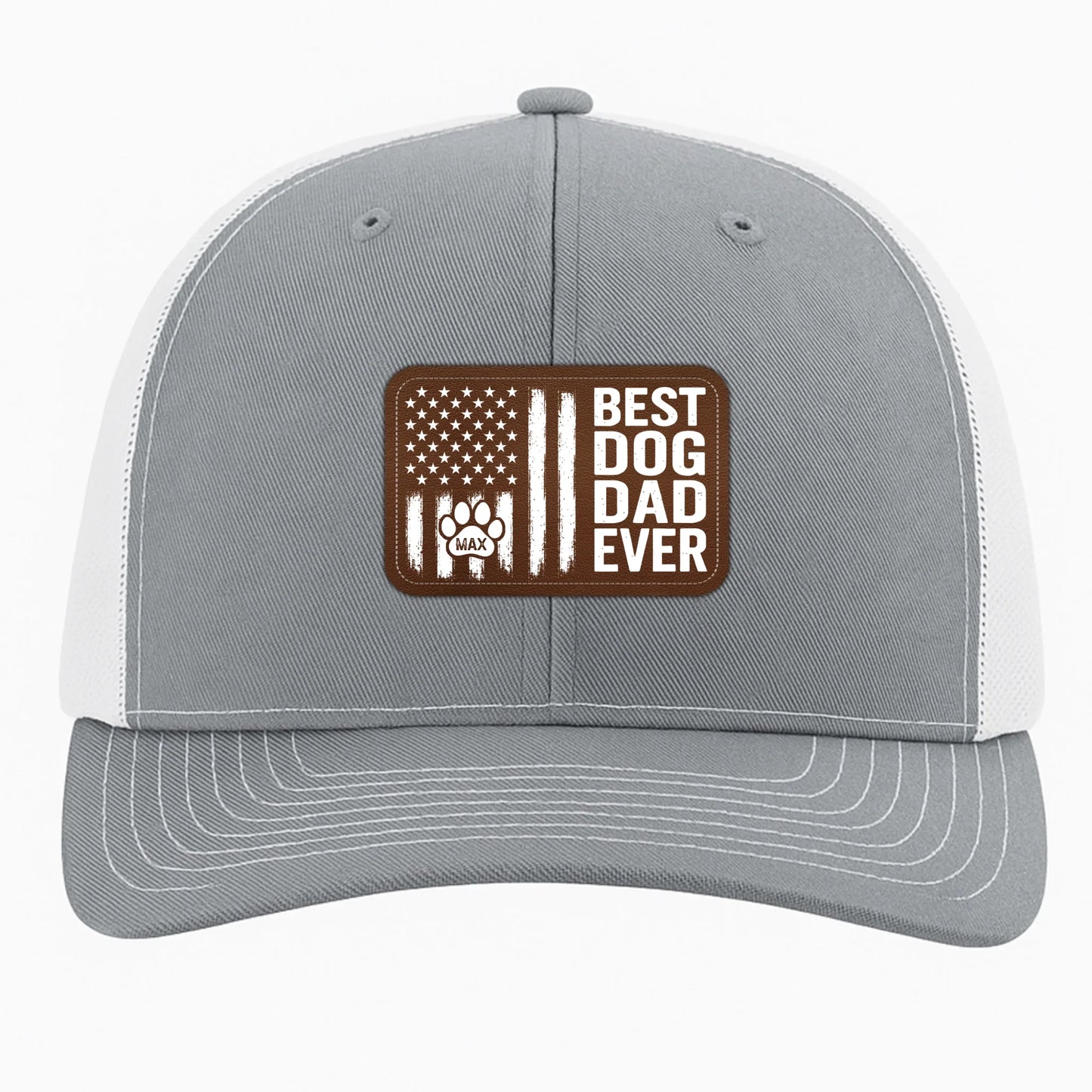 Personalized Dog Dad Hat with Pet Name, Custom Gifts for Dog Dad, Leather Patch Hat, Custom Choo