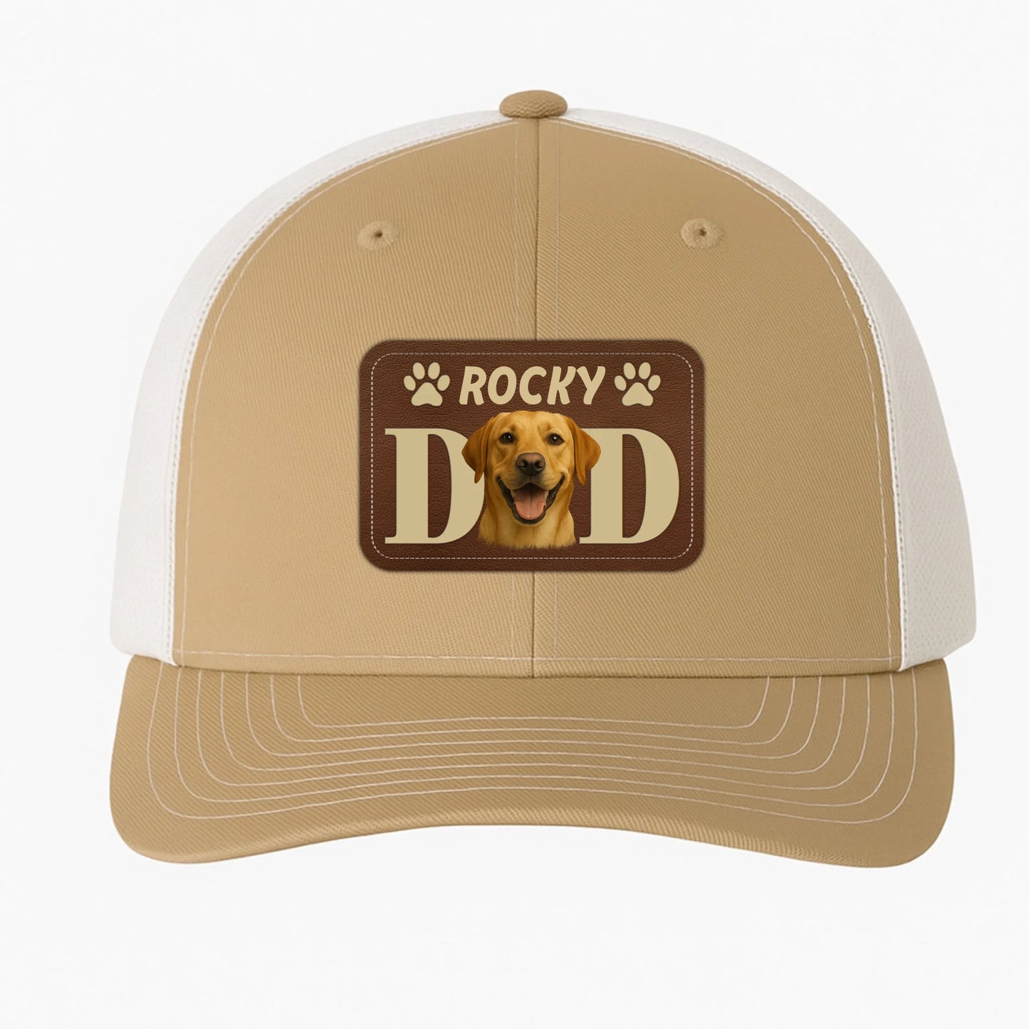 Custom Dog Dad Leather Patch Hat, Custom Pet Photo Hat,Dog Dad Gift, Personalized Dog Name Photo, Custom Choo