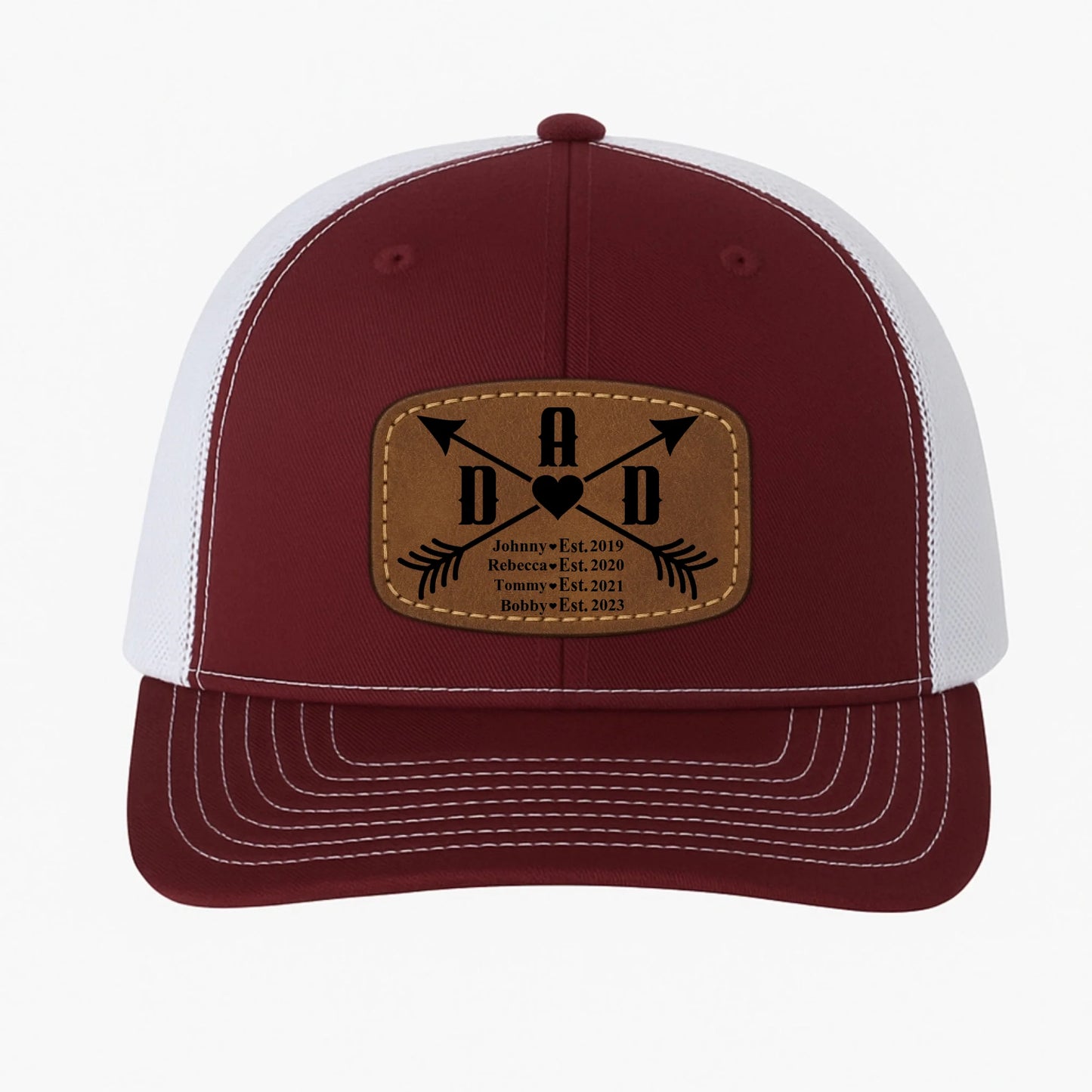 Happy father's day, Gift for Dad, Custom Name, Leather Patch Hat, Custom Choo