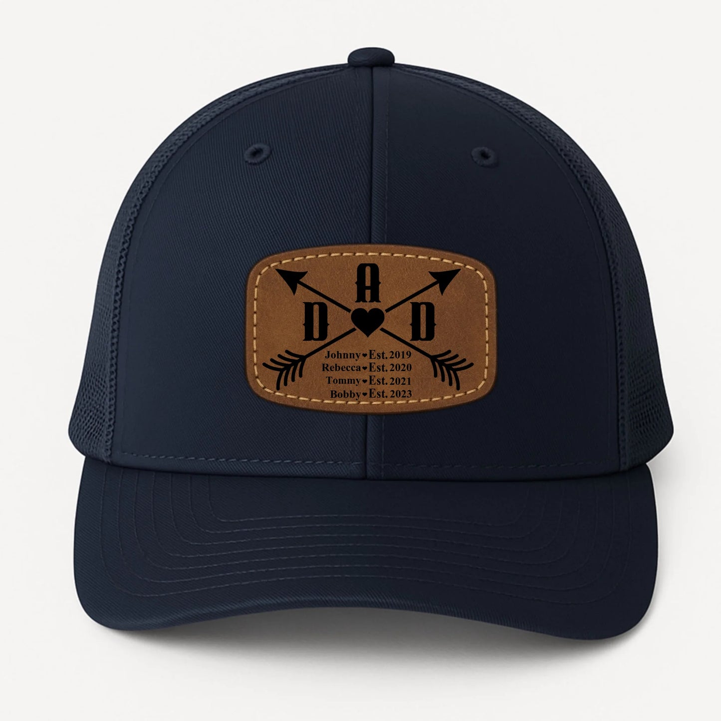 Happy father's day, Gift for Dad, Custom Name, Leather Patch Hat, Custom Choo