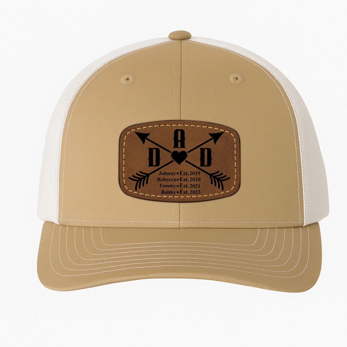 Happy father's day, Gift for Dad, Custom Name, Leather Patch Hat, Custom Choo