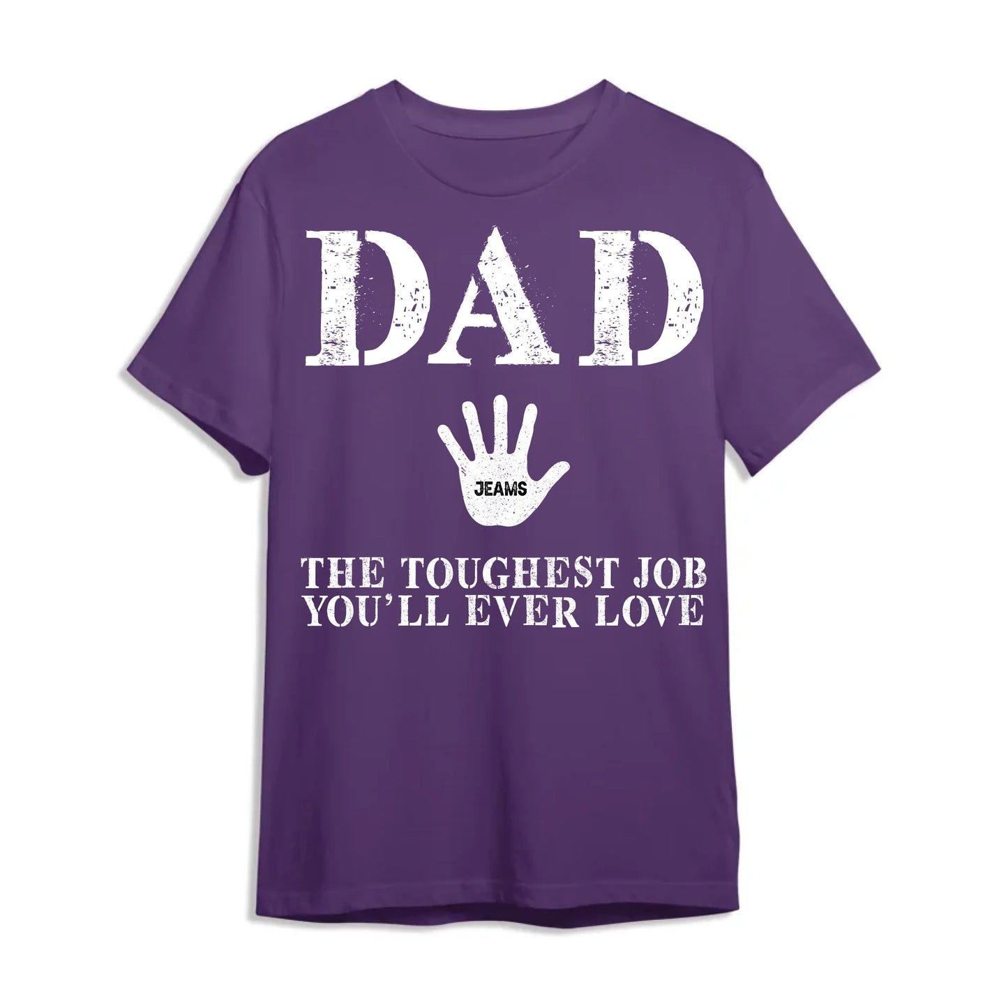 Dad Handprint Shirt – Custom Kids' Names | The Toughest Job You'll Ever Love - Custom Choo