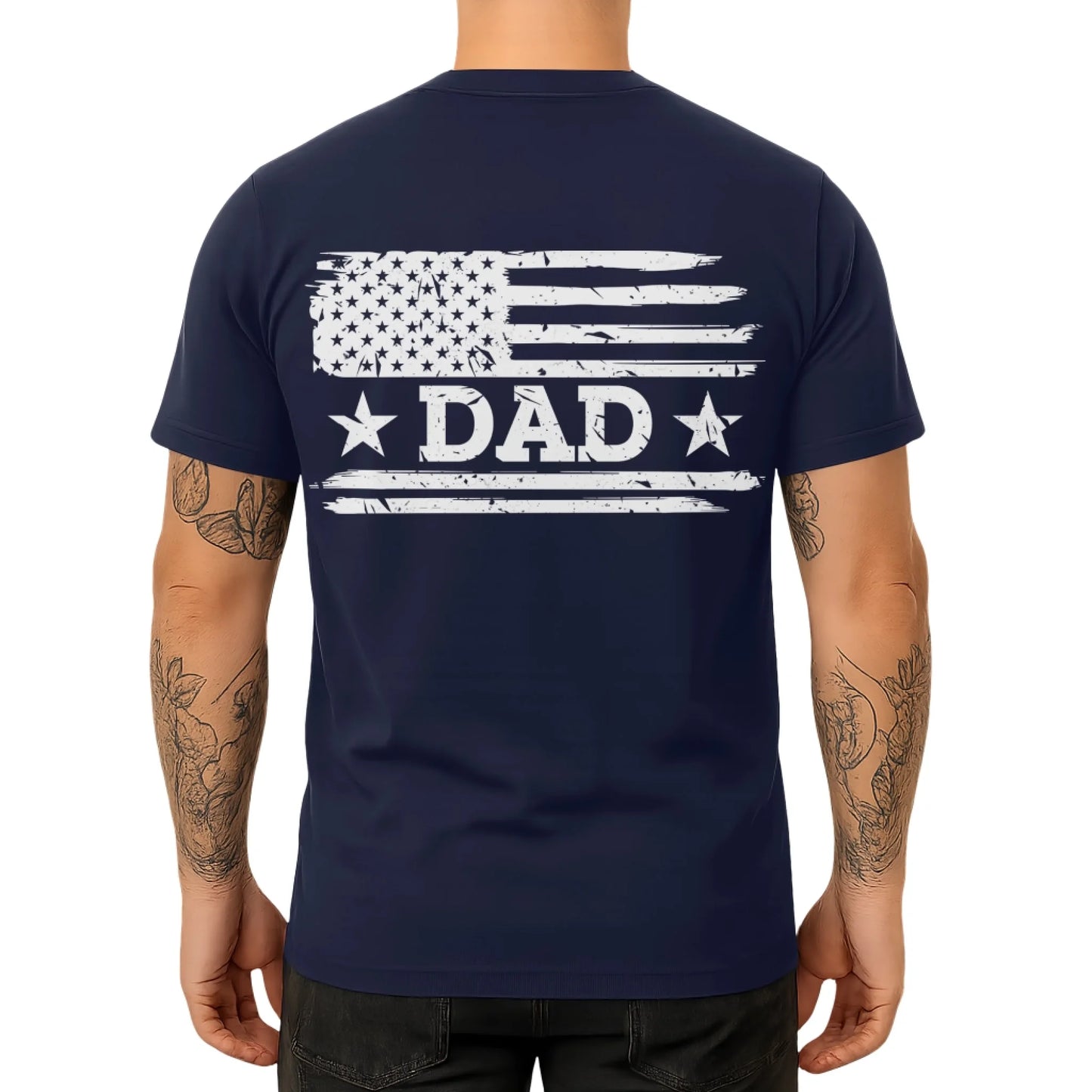 Personalized American Flag Dad & Boy, Girl T-Shirt Set – Father’s Day or Independence Day Gift Idea - Custom Choo