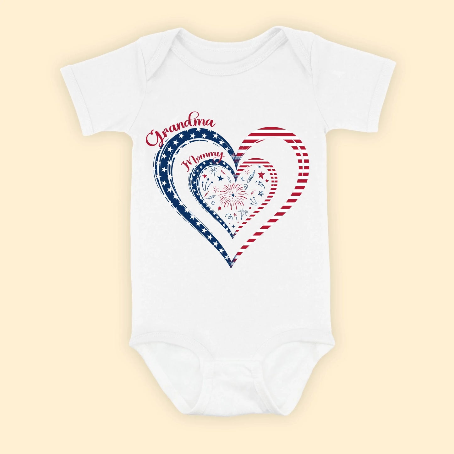 Personalized Heart Flag Shirt for Grandma and Mom – Add Grandkids’ Names & Photos - Custom Choo