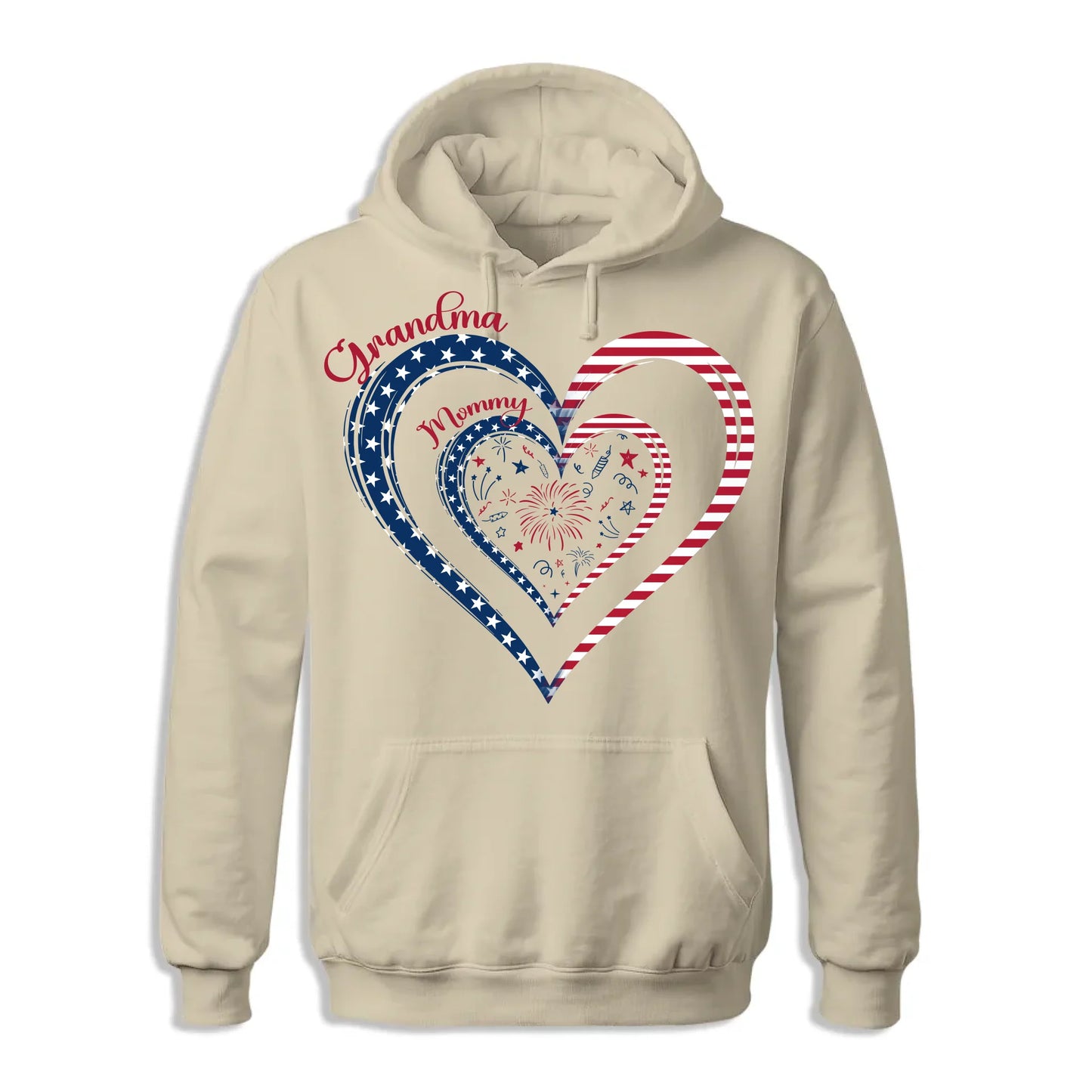 Personalized Heart Flag Shirt for Grandma and Mom – Add Grandkids’ Names & Photos - Custom Choo