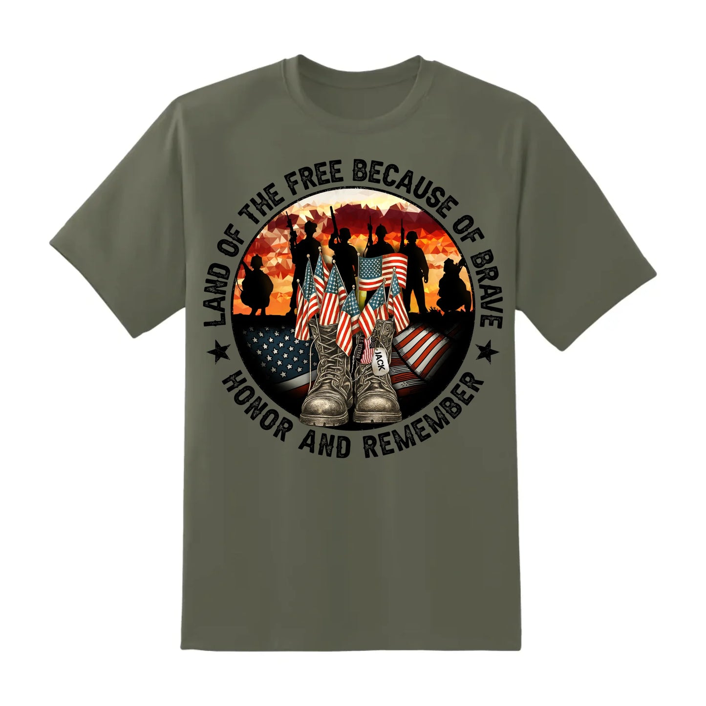 Personalized In Memory of Veteran T-Shirt – Honor the Brave with Customizable Military Tribute, Custom Choo