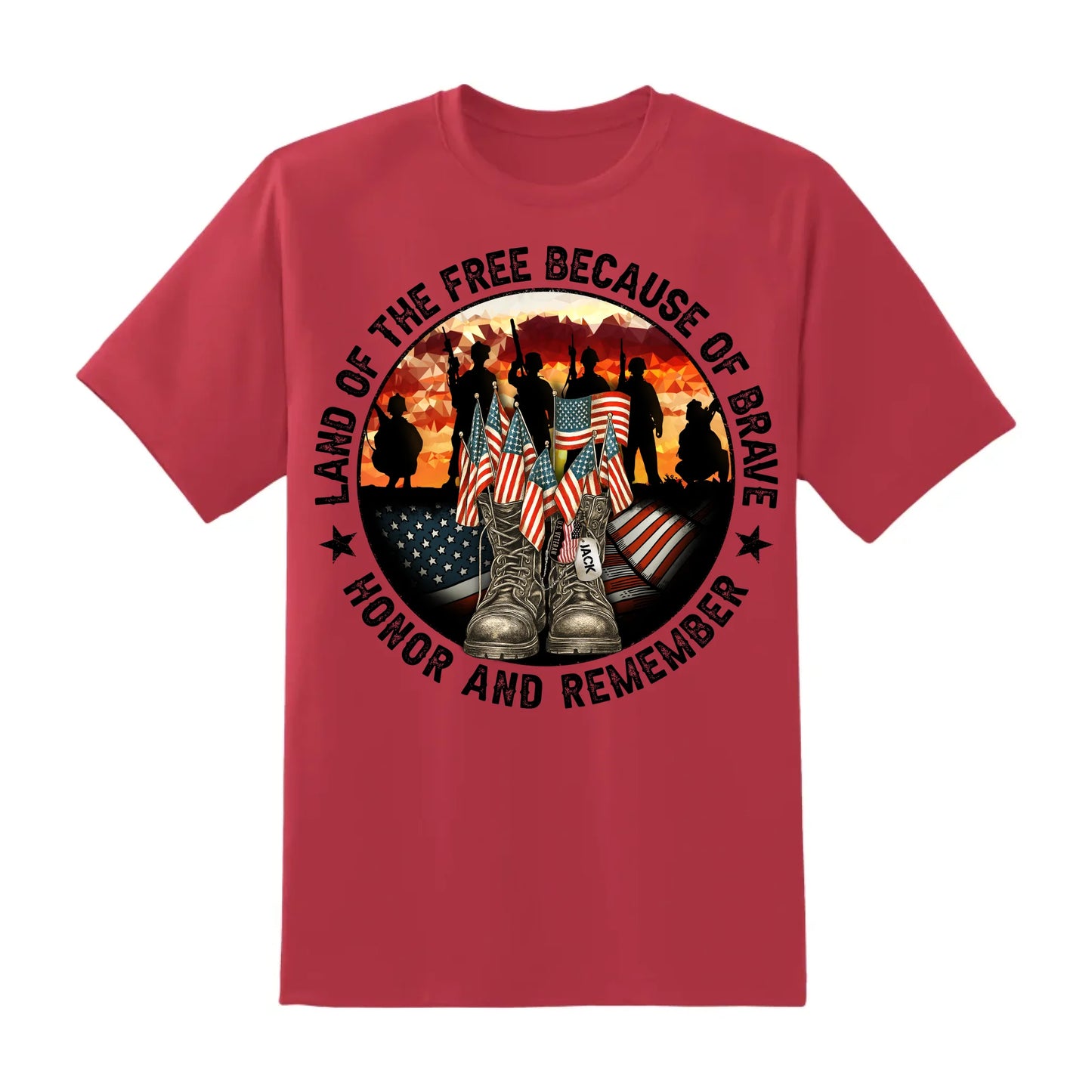 Personalized In Memory of Veteran T-Shirt – Honor the Brave with Customizable Military Tribute, Custom Choo