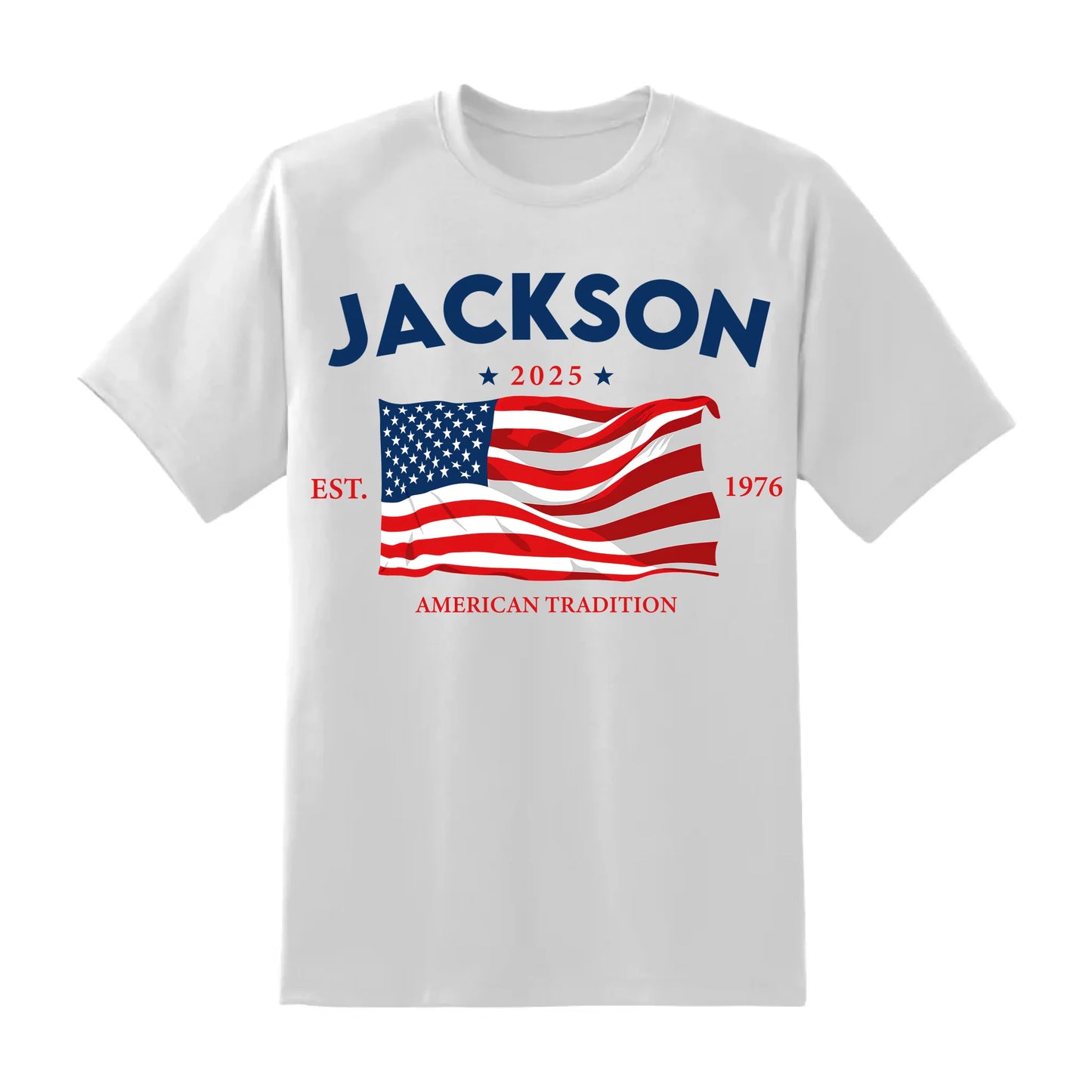 Custom American Tradition Family Shirt – Personalized Name & Birth Year USA Flag Tee - Custom Choo