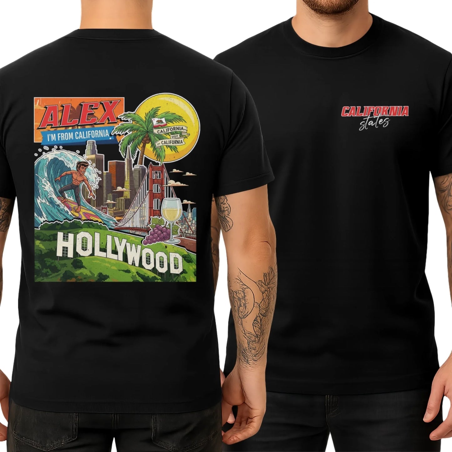 California Family Trip Shirt – Personalized with Names & State Pride - Custom Choo