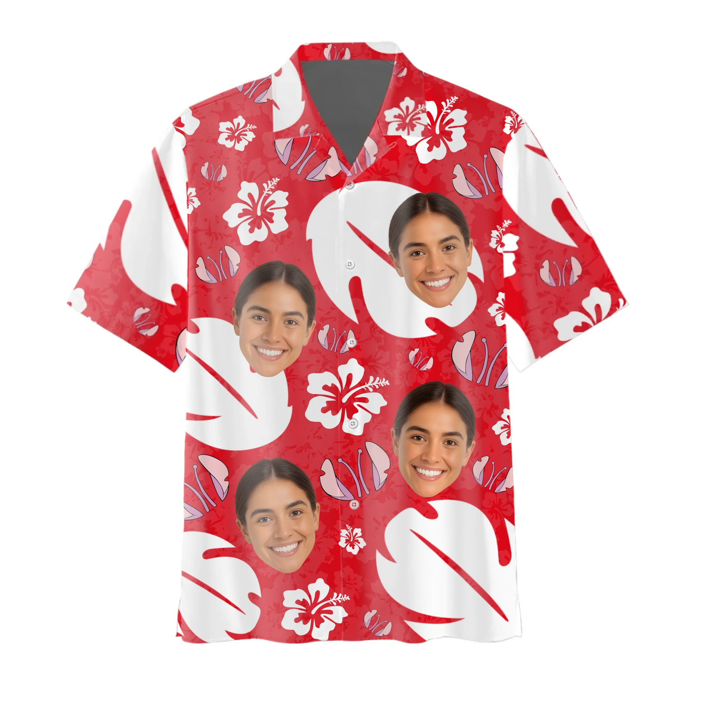 Custom Funny Face Couple for Women - Custom Photo Hawaiian Shirt - Custom Choo
