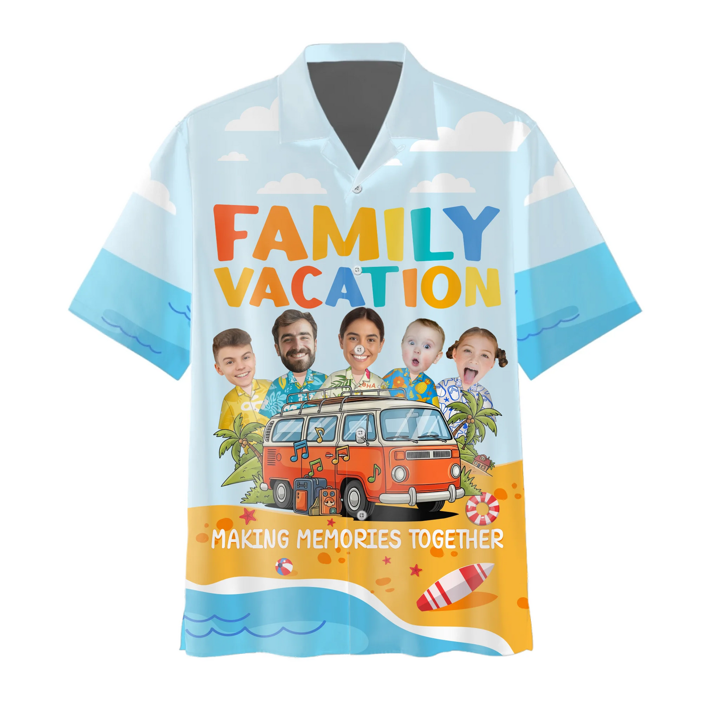 Family Vacation Memories – Personalized Photo Hawaiian Shirts - Custom Choo