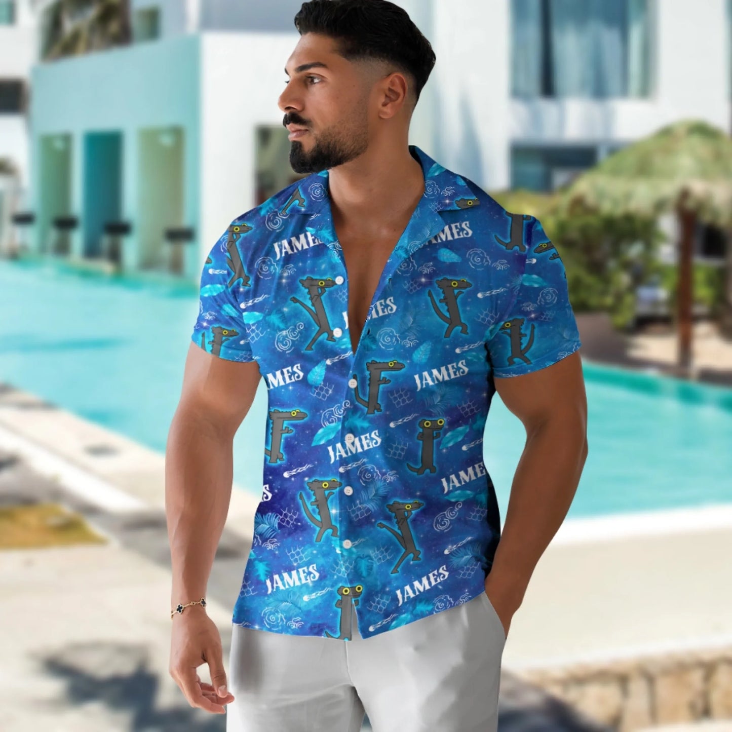 Funny Dancing Dragon – Personalized Name Hawaiian Shirt - Custom Choo
