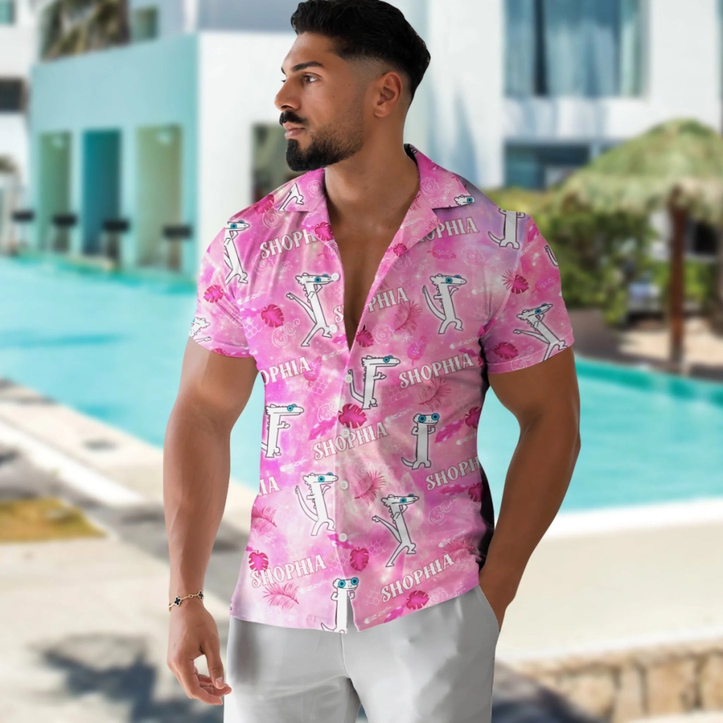 Funny Dancing Dragon – Personalized Name Hawaiian Shirt - Custom Choo