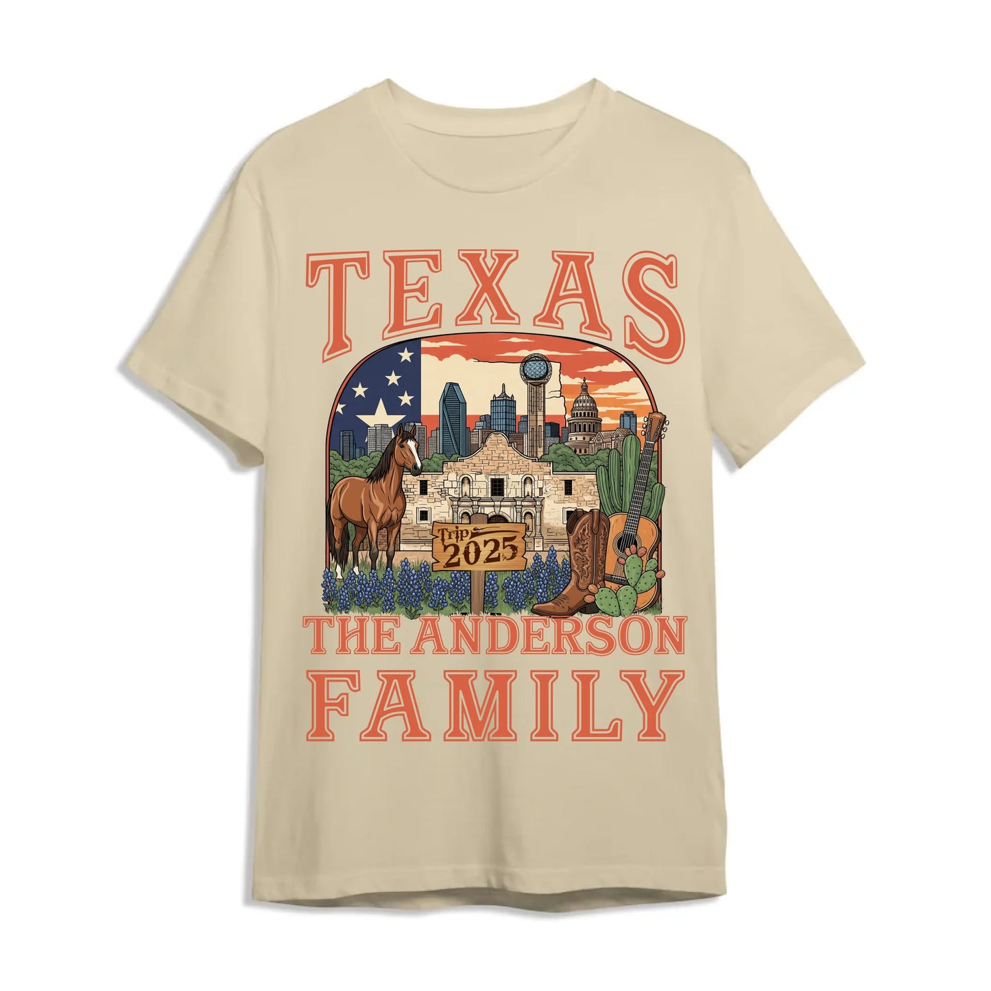 Personalized Texas Travel Shirt – Matching Family Vacation T-Shirt - Custom Choo