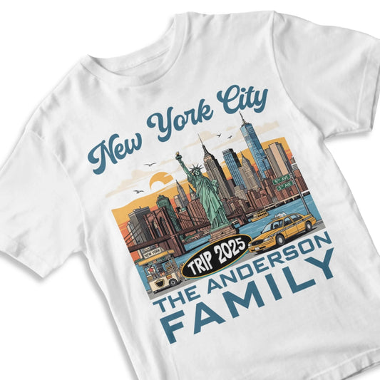Personalized New York Travel Shirt – Matching Family Vacation T-Shirt, Custom Choo