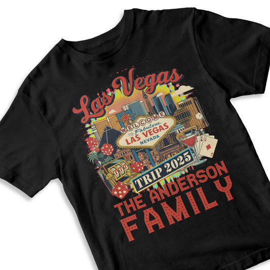 Personalized Las Vegas Travel Shirt – Matching Family Vacation T-Shirt, Custom Choo