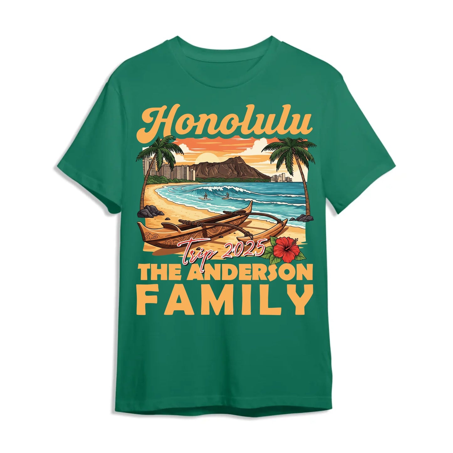 Personalized Honolulu Travel Shirt – Matching Family Vacation T-Shirt - Custom Choo