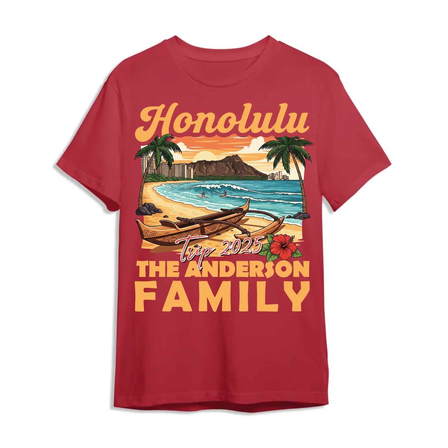 Personalized Honolulu Travel Shirt – Matching Family Vacation T-Shirt - Custom Choo
