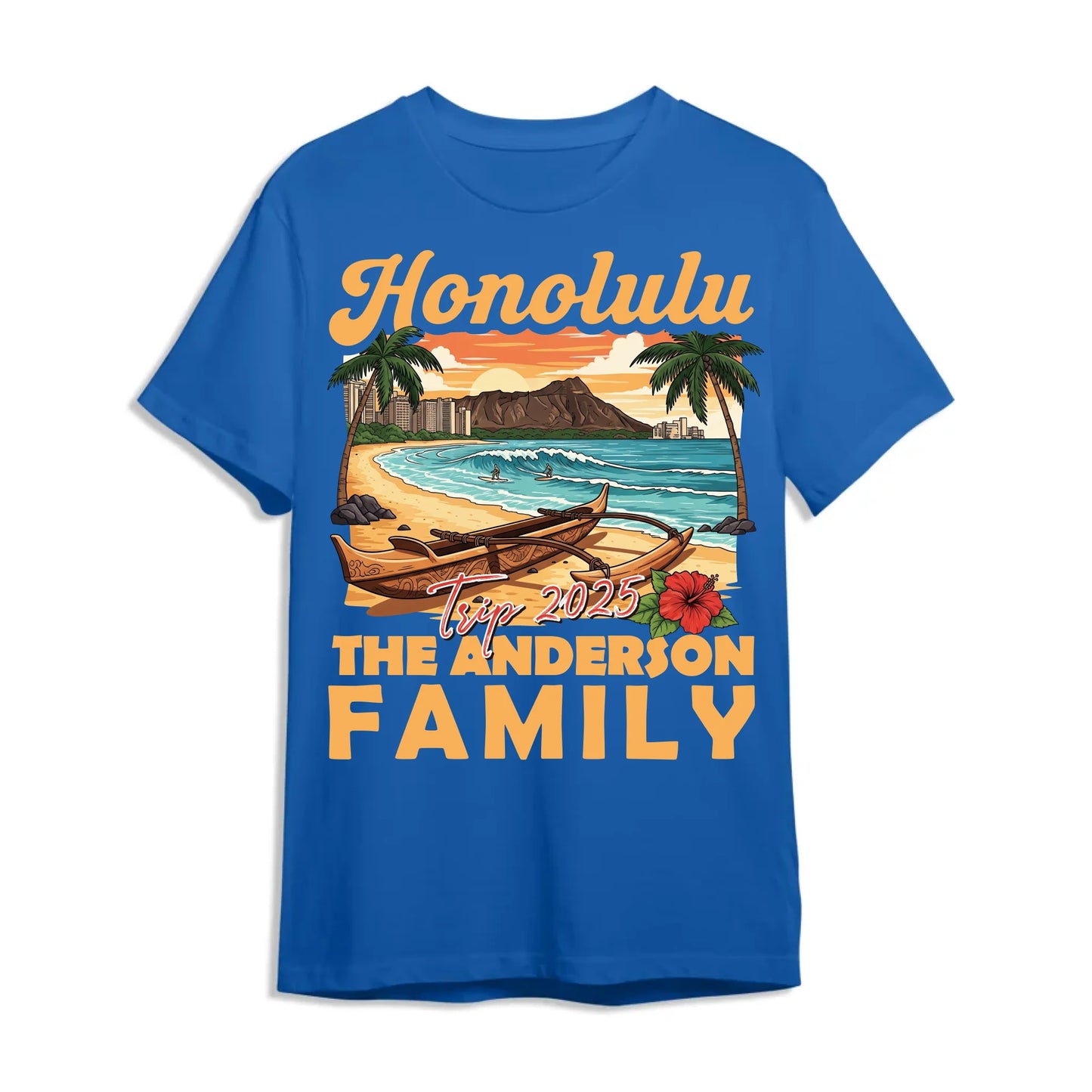 Personalized Honolulu Travel Shirt – Matching Family Vacation T-Shirt - Custom Choo