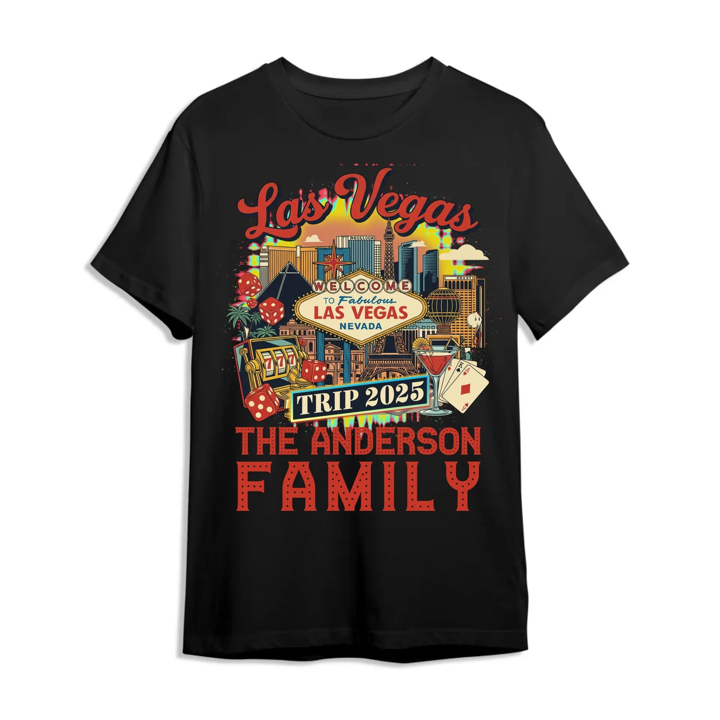 Personalized Las Vegas Travel Shirt – Matching Family Vacation T-Shirt - Custom Choo