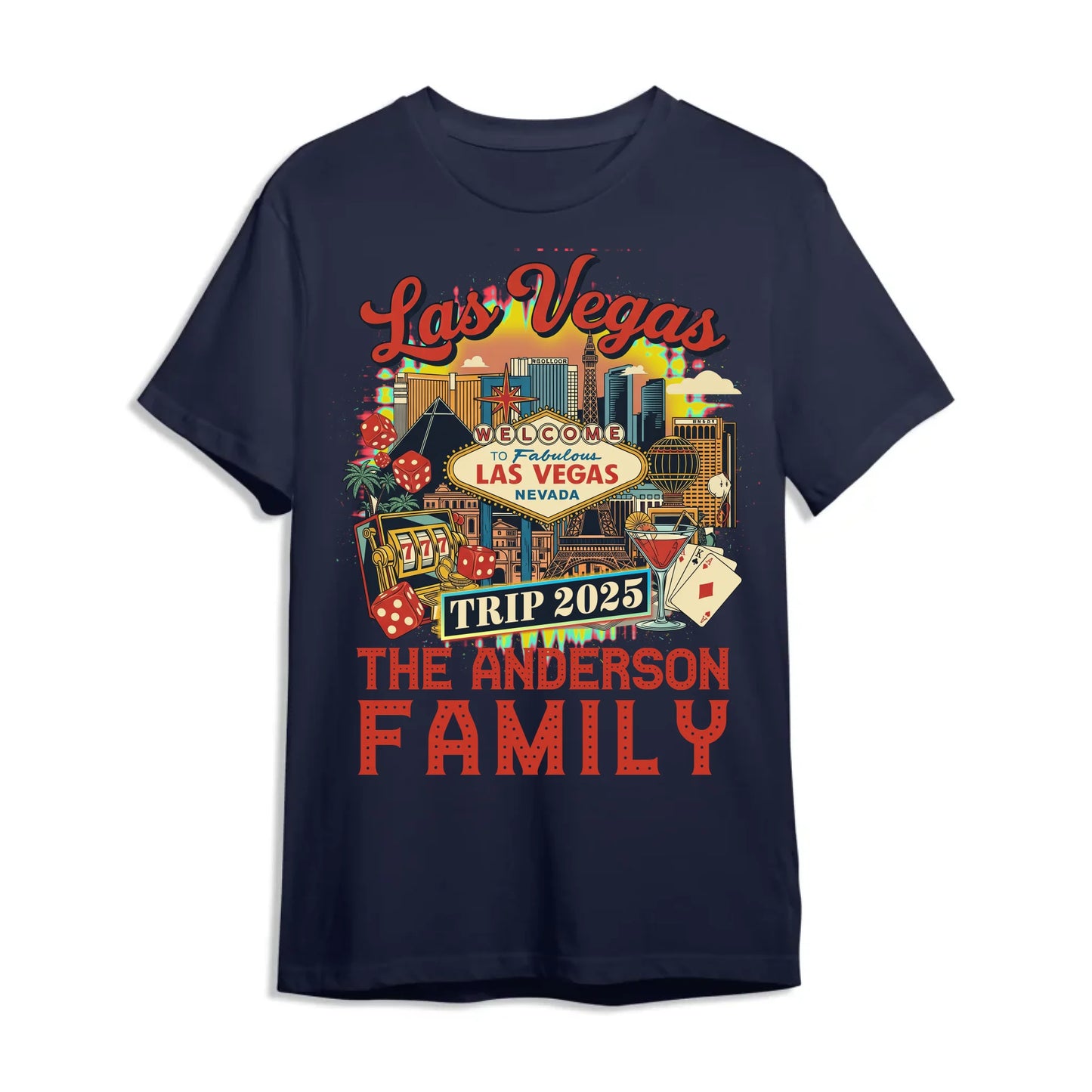 Personalized Las Vegas Travel Shirt – Matching Family Vacation T-Shirt - Custom Choo