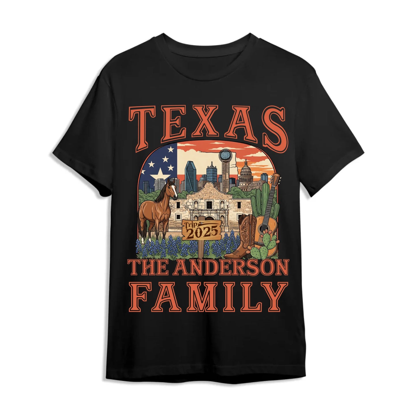 Personalized Texas Travel Shirt – Matching Family Vacation T-Shirt - Custom Choo