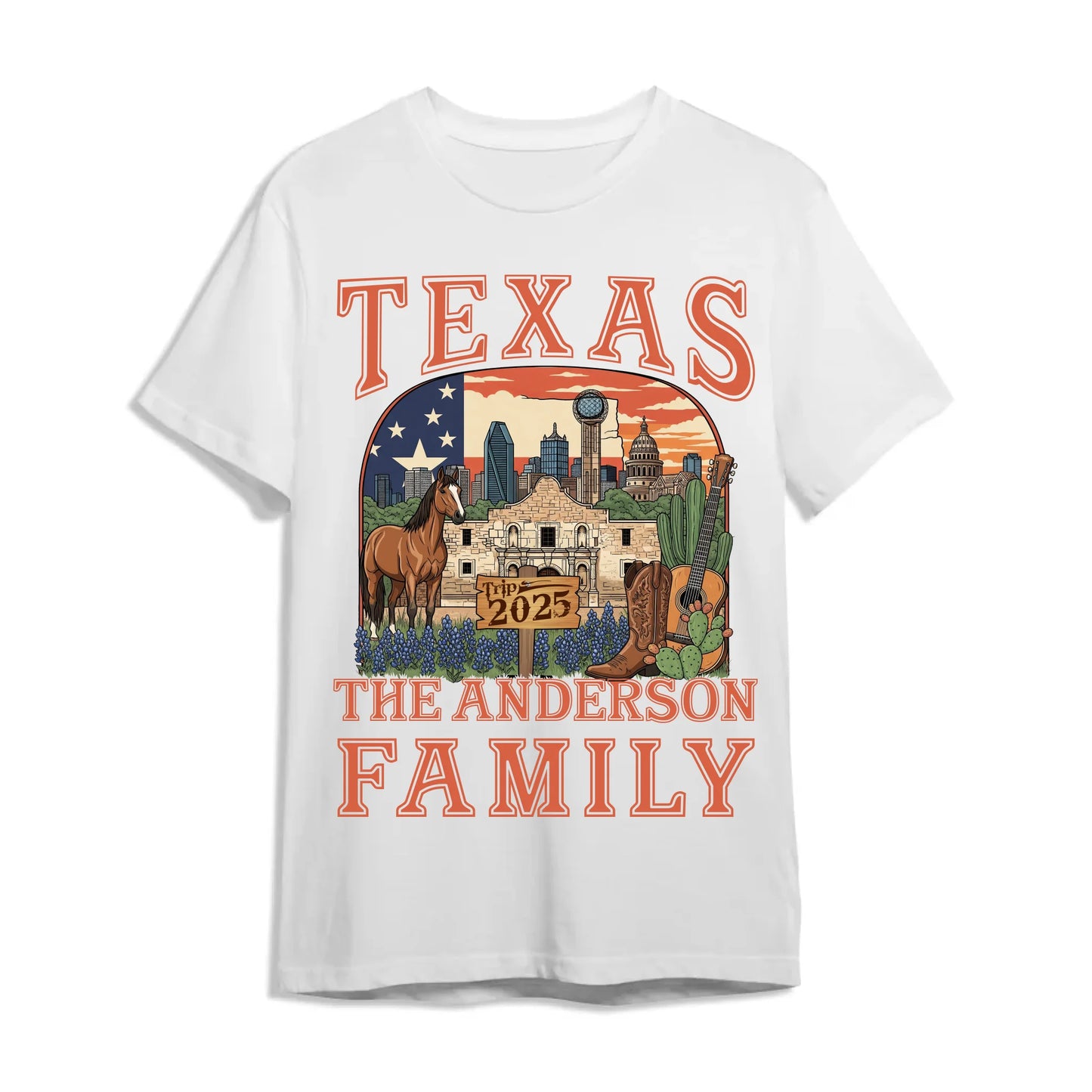 Personalized Texas Travel Shirt – Matching Family Vacation T-Shirt - Custom Choo