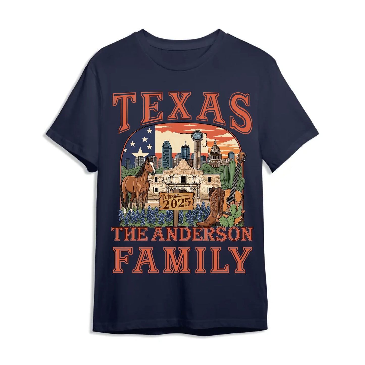 Personalized Texas Travel Shirt – Matching Family Vacation T-Shirt - Custom Choo