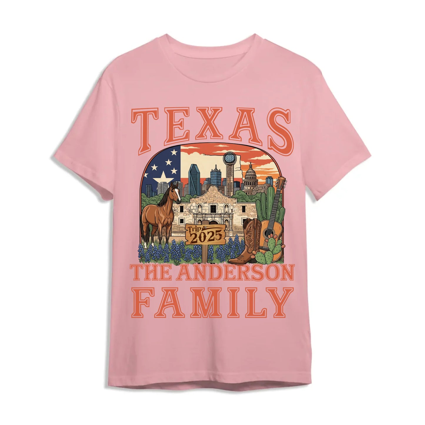 Personalized Texas Travel Shirt – Matching Family Vacation T-Shirt - Custom Choo