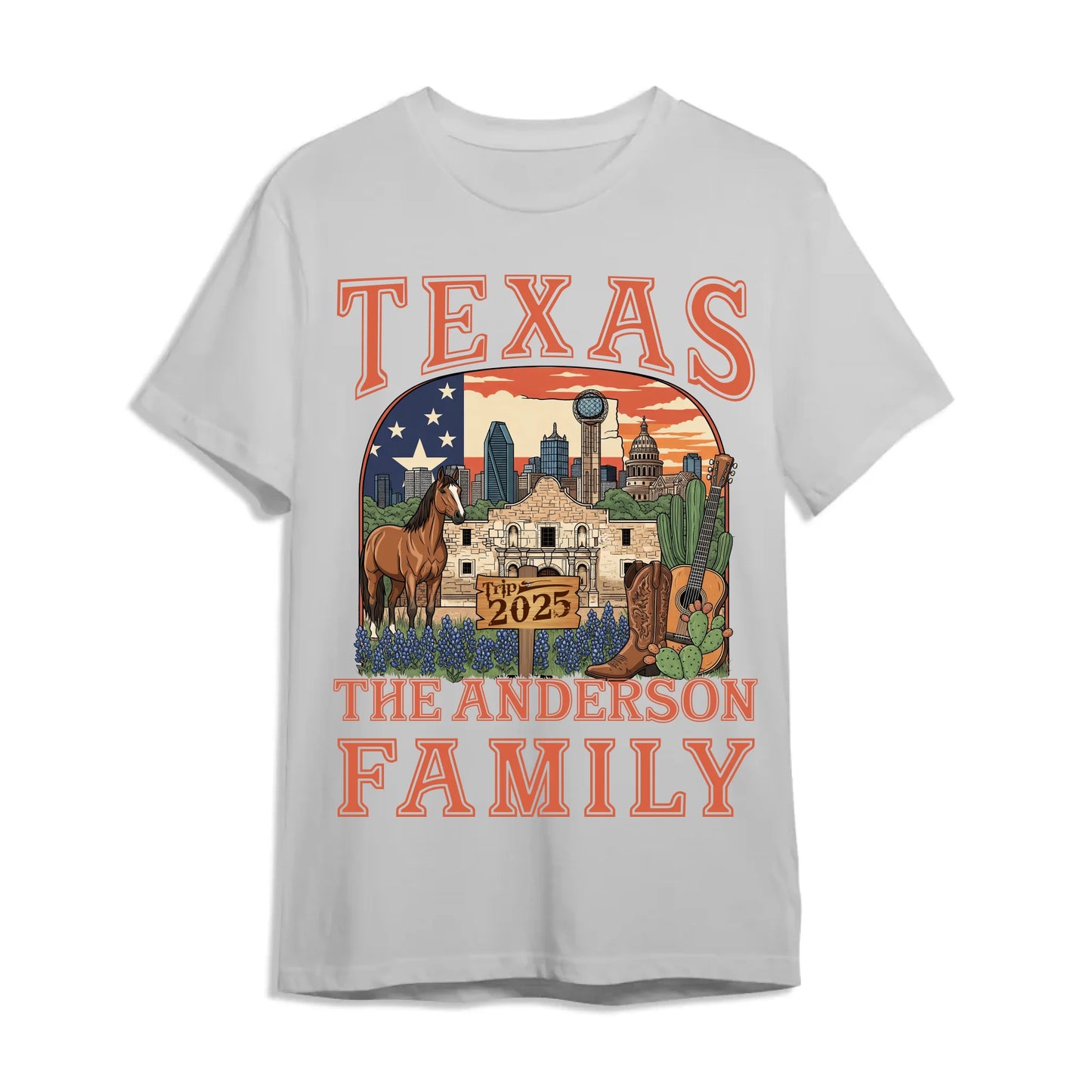 Personalized Texas Travel Shirt – Matching Family Vacation T-Shirt - Custom Choo