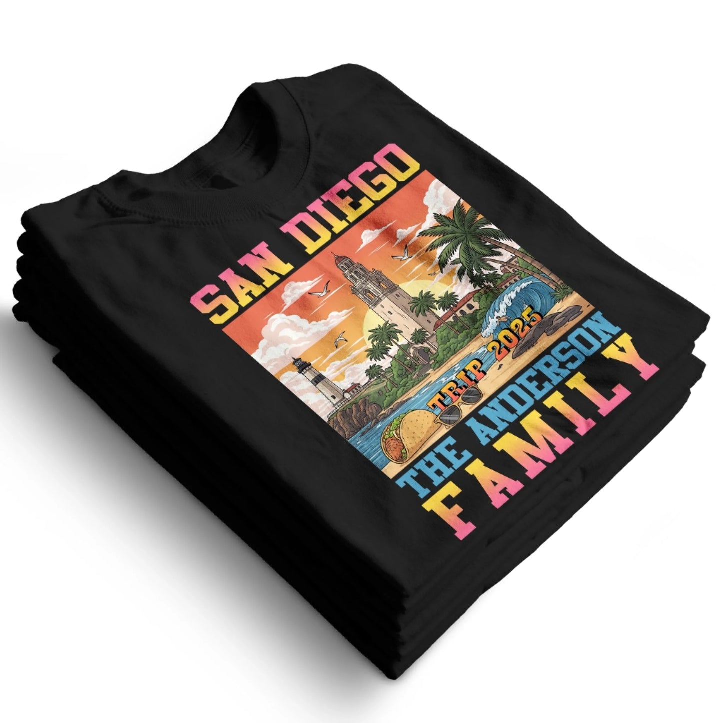 Personalized San Diego Travel Shirt – Matching Family Vacation T-Shirt - Custom Choo