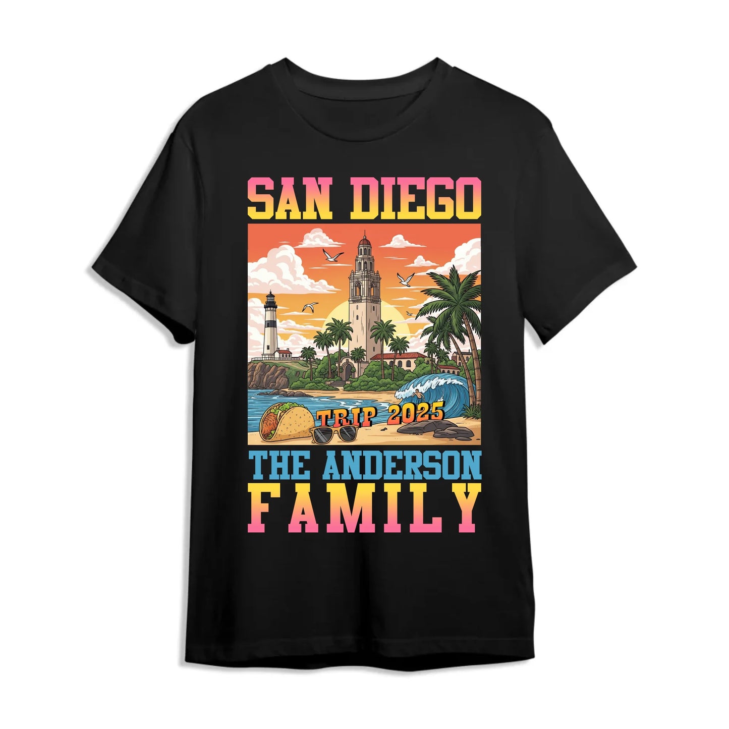 Personalized San Diego Travel Shirt – Matching Family Vacation T-Shirt - Custom Choo