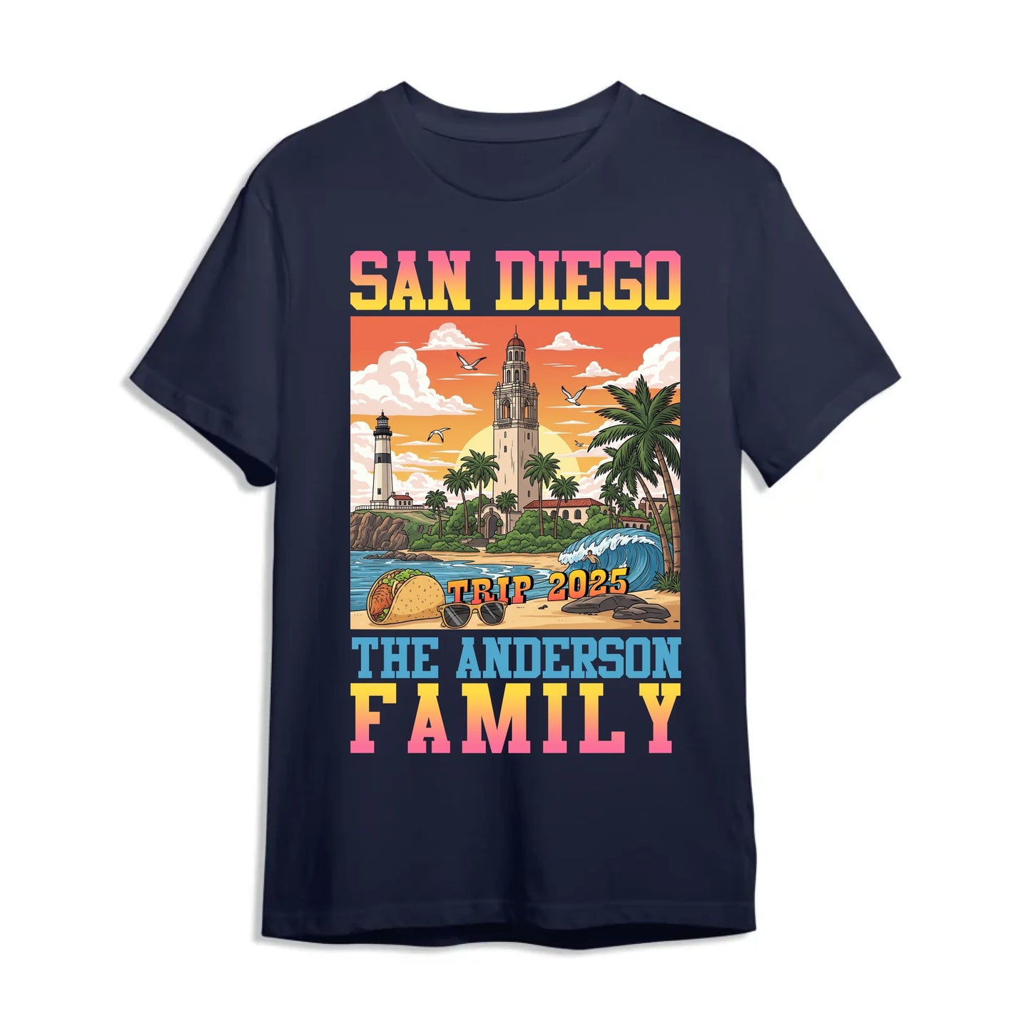 Personalized San Diego Travel Shirt – Matching Family Vacation T-Shirt - Custom Choo