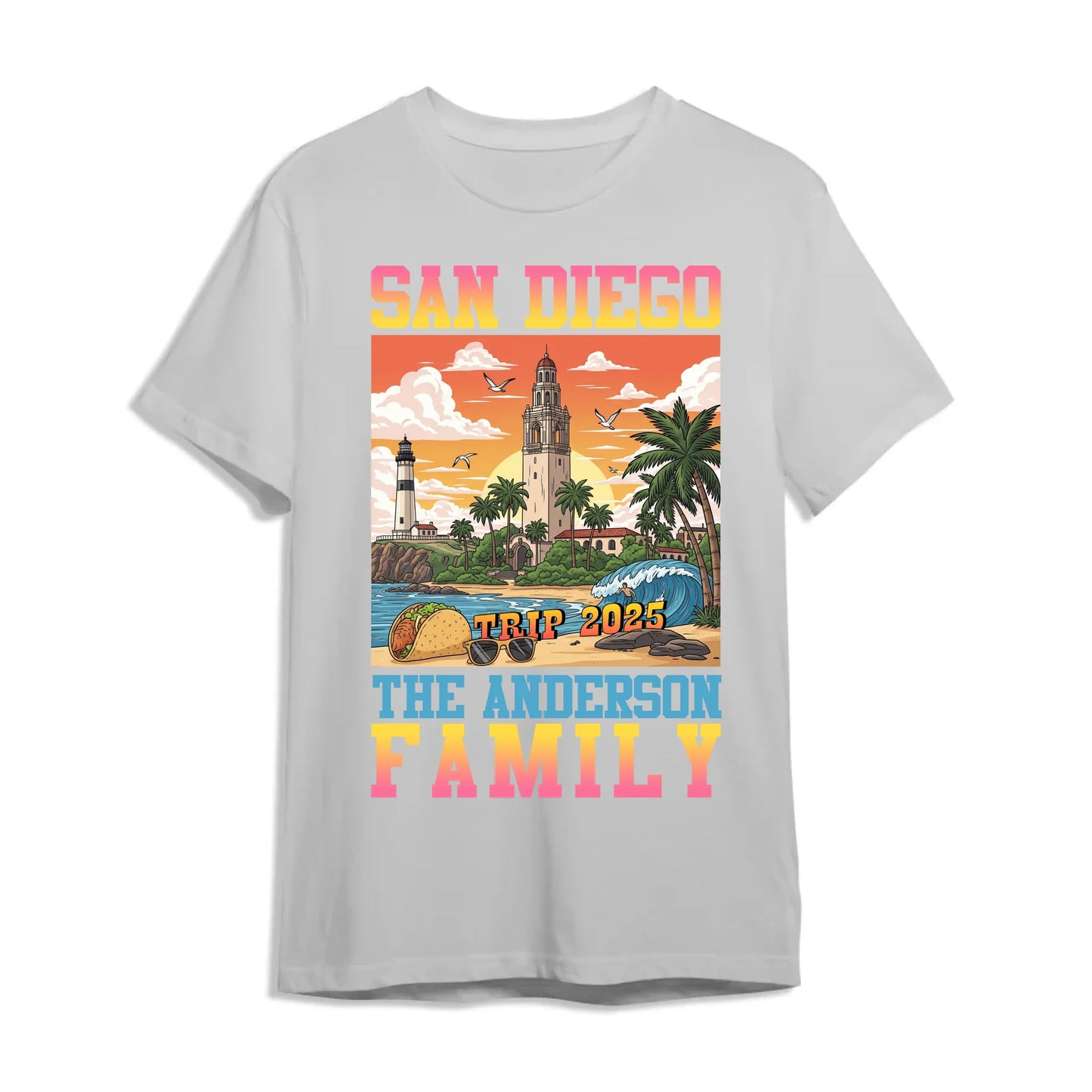 Personalized San Diego Travel Shirt – Matching Family Vacation T-Shirt - Custom Choo
