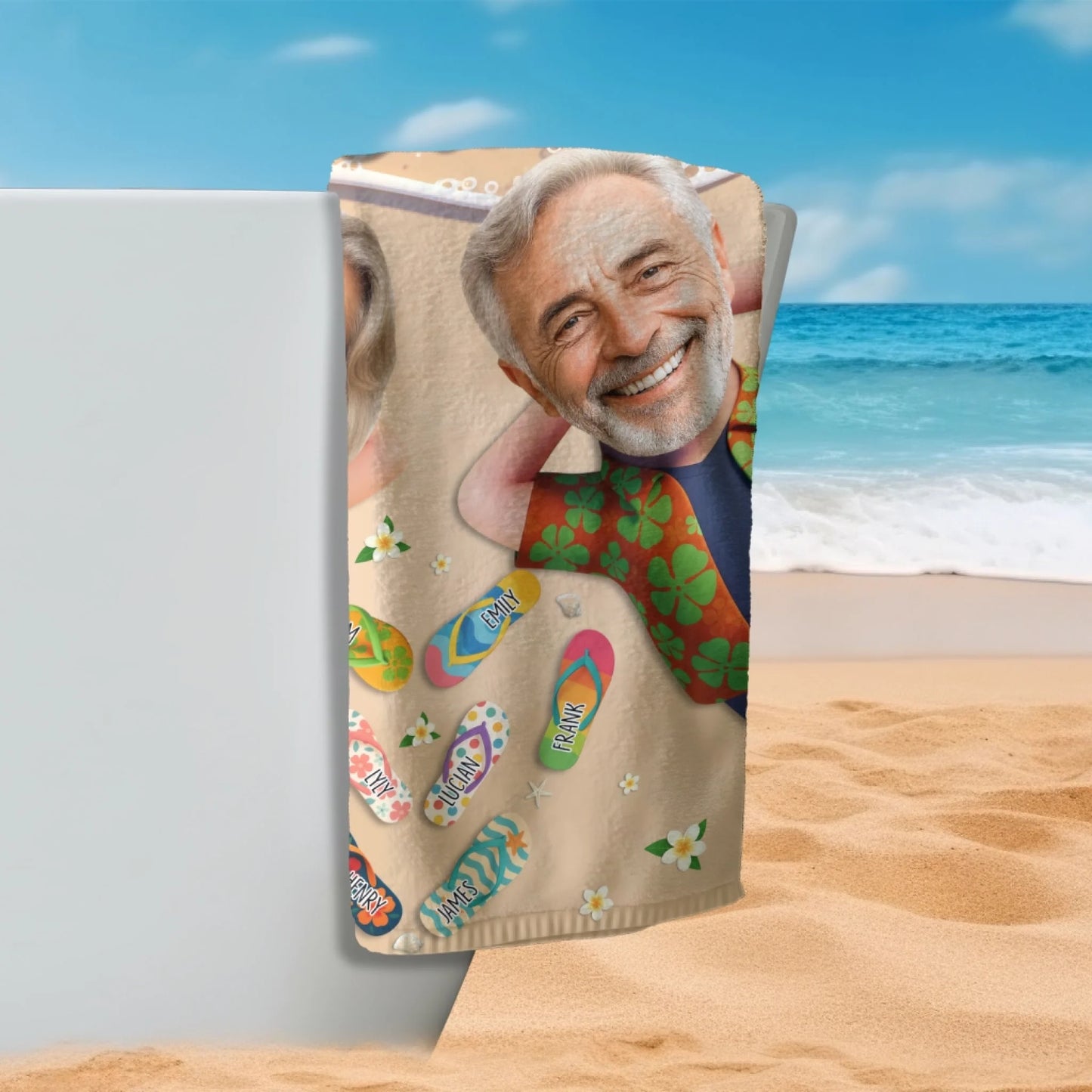 Life Is Better With Grandkids And The Beach – Personalized Beach Towel - Custom Choo