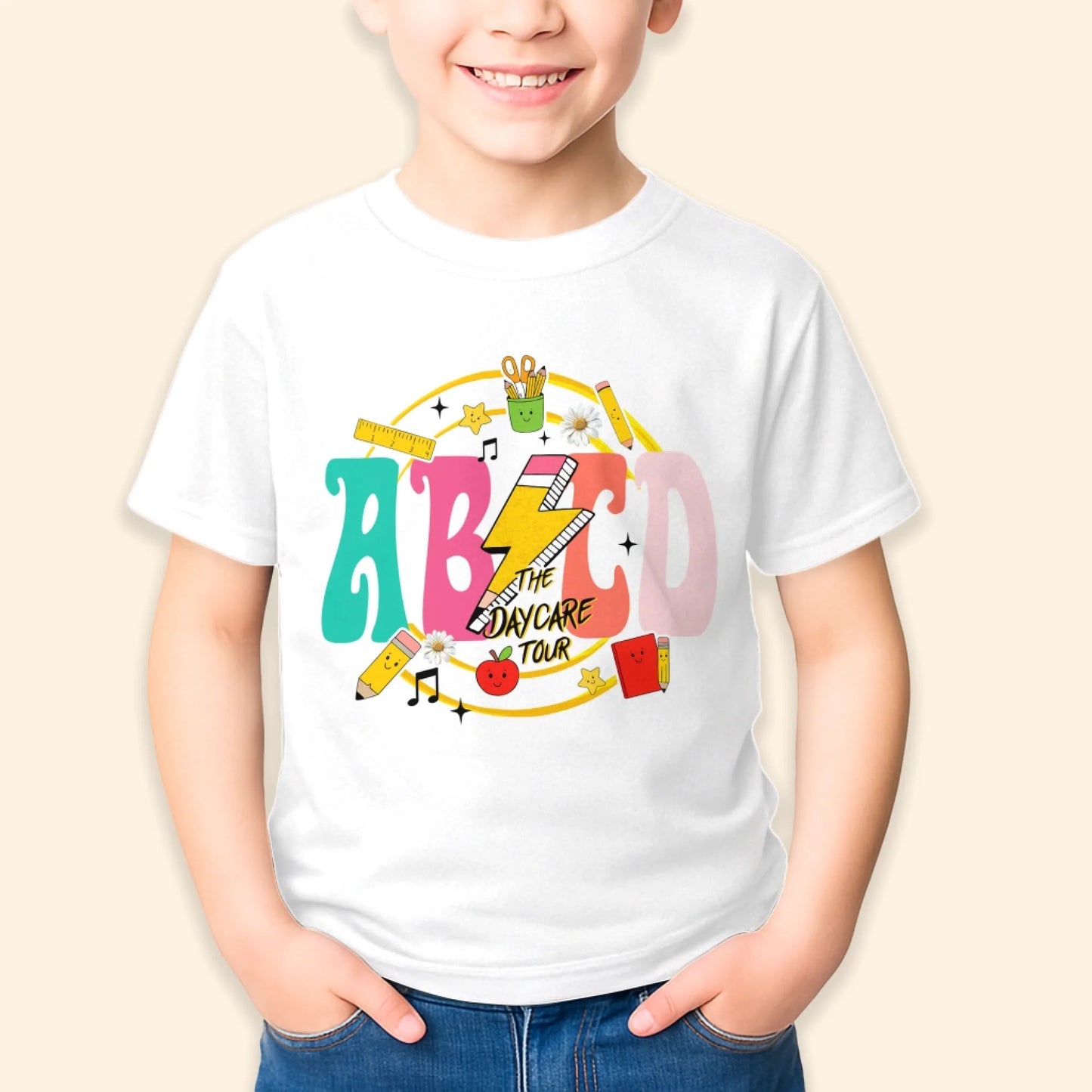 ABCD Daycare Tour Shirt – Back to School, Let’s Rock & Learn! - Custom Choo