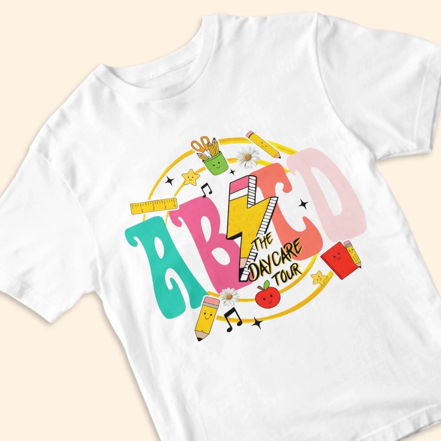 ABCD Daycare Tour Shirt – Back to School, Let’s Rock & Learn! - Custom Choo