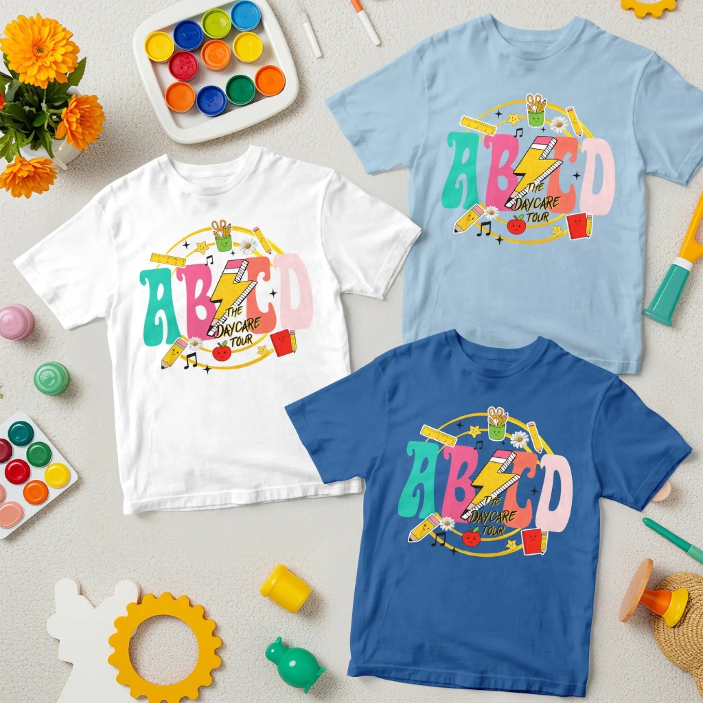 ABCD Daycare Tour Shirt – Back to School, Let’s Rock & Learn! - Custom Choo