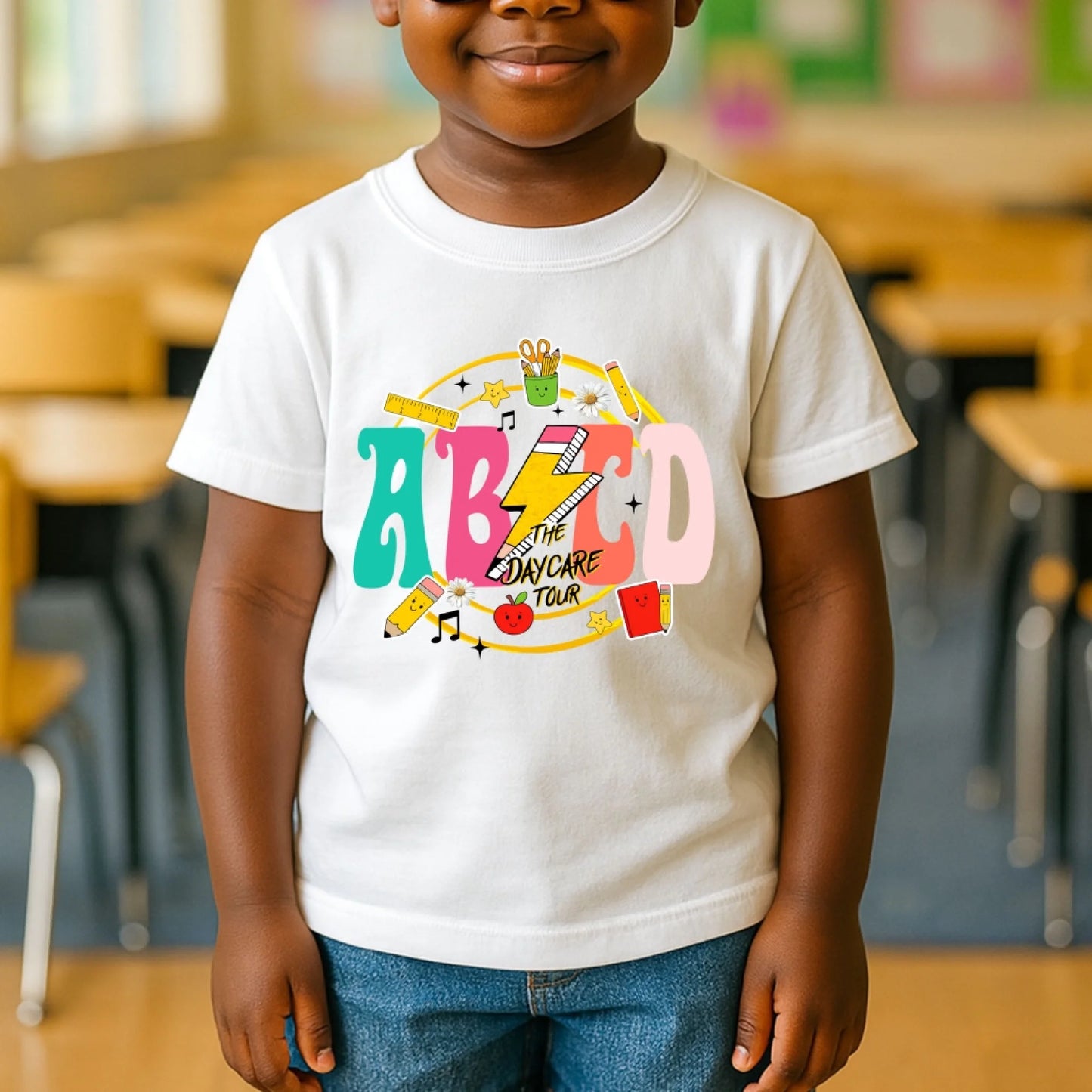 ABCD Daycare Tour Shirt – Back to School, Let’s Rock & Learn! - Custom Choo
