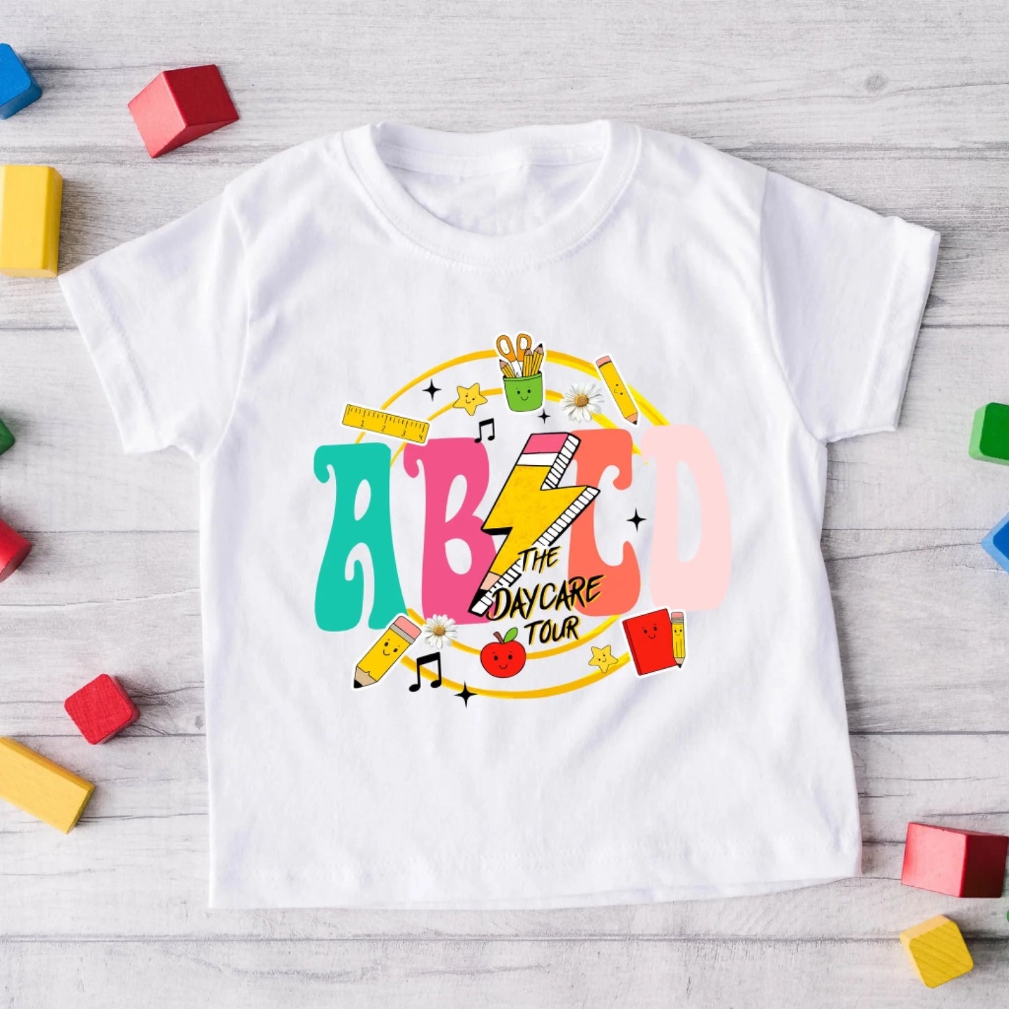 ABCD Daycare Tour Shirt – Back to School, Let’s Rock & Learn! - Custom Choo