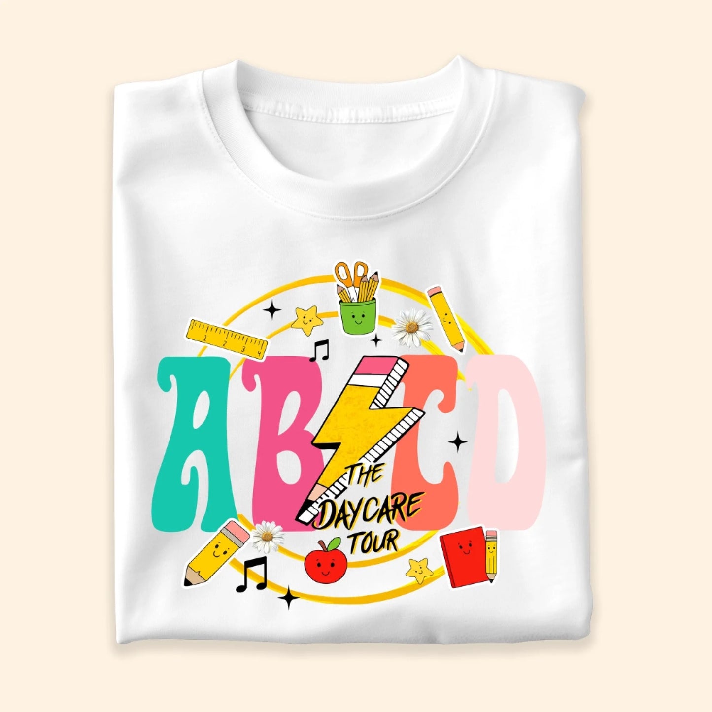 ABCD Daycare Tour Shirt – Back to School, Let’s Rock & Learn! - Custom Choo