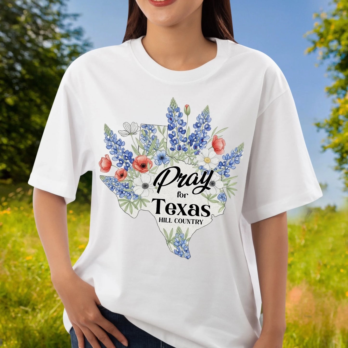 Pray For Texas Hill Country T-Shirt - Custom Choo