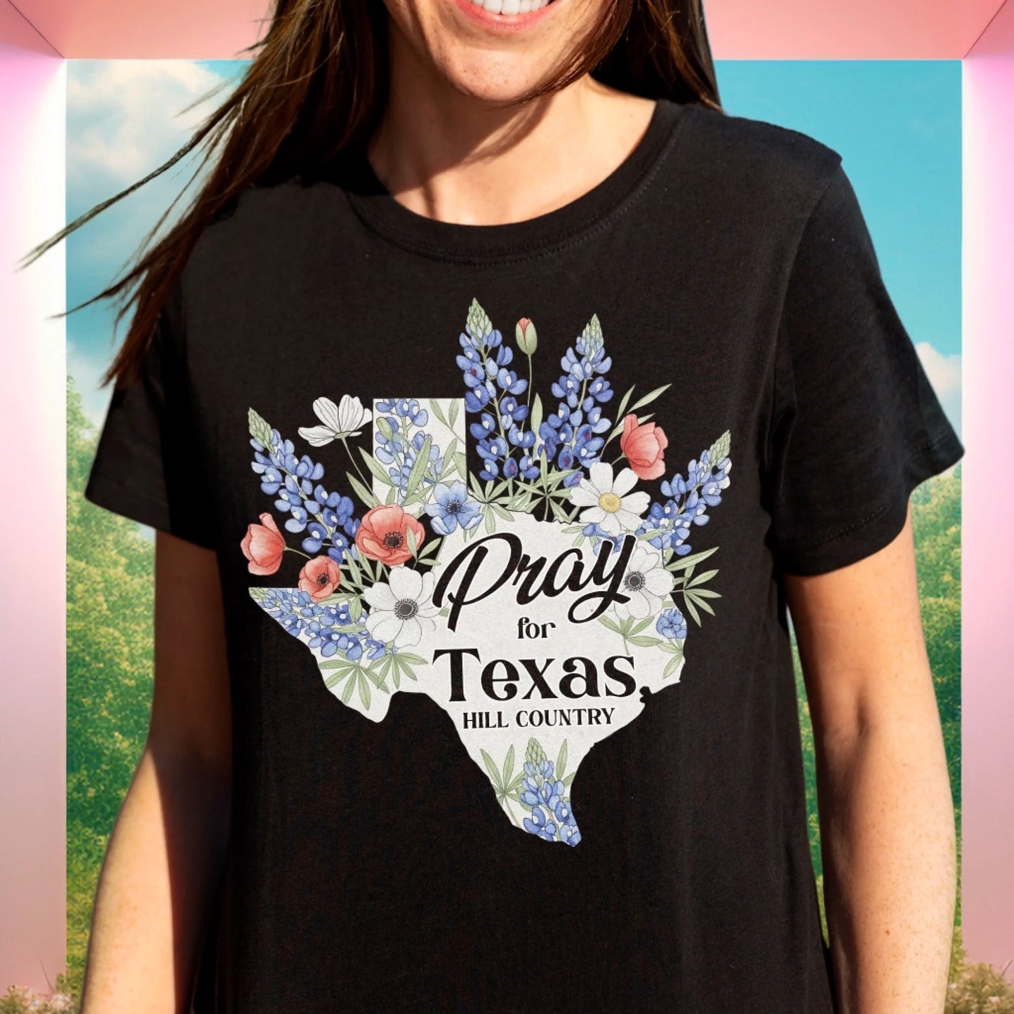Pray For Texas Hill Country T-Shirt - Custom Choo