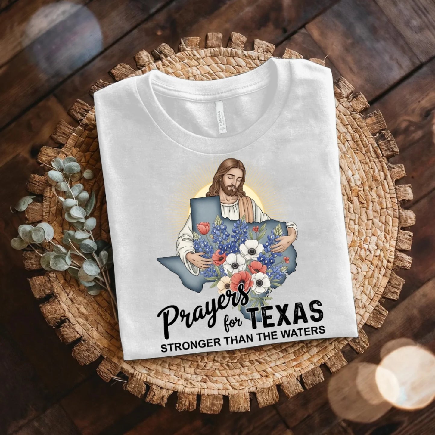 Stronger Than The Waters - Pray For Texas T-Shirt - Custom Choo