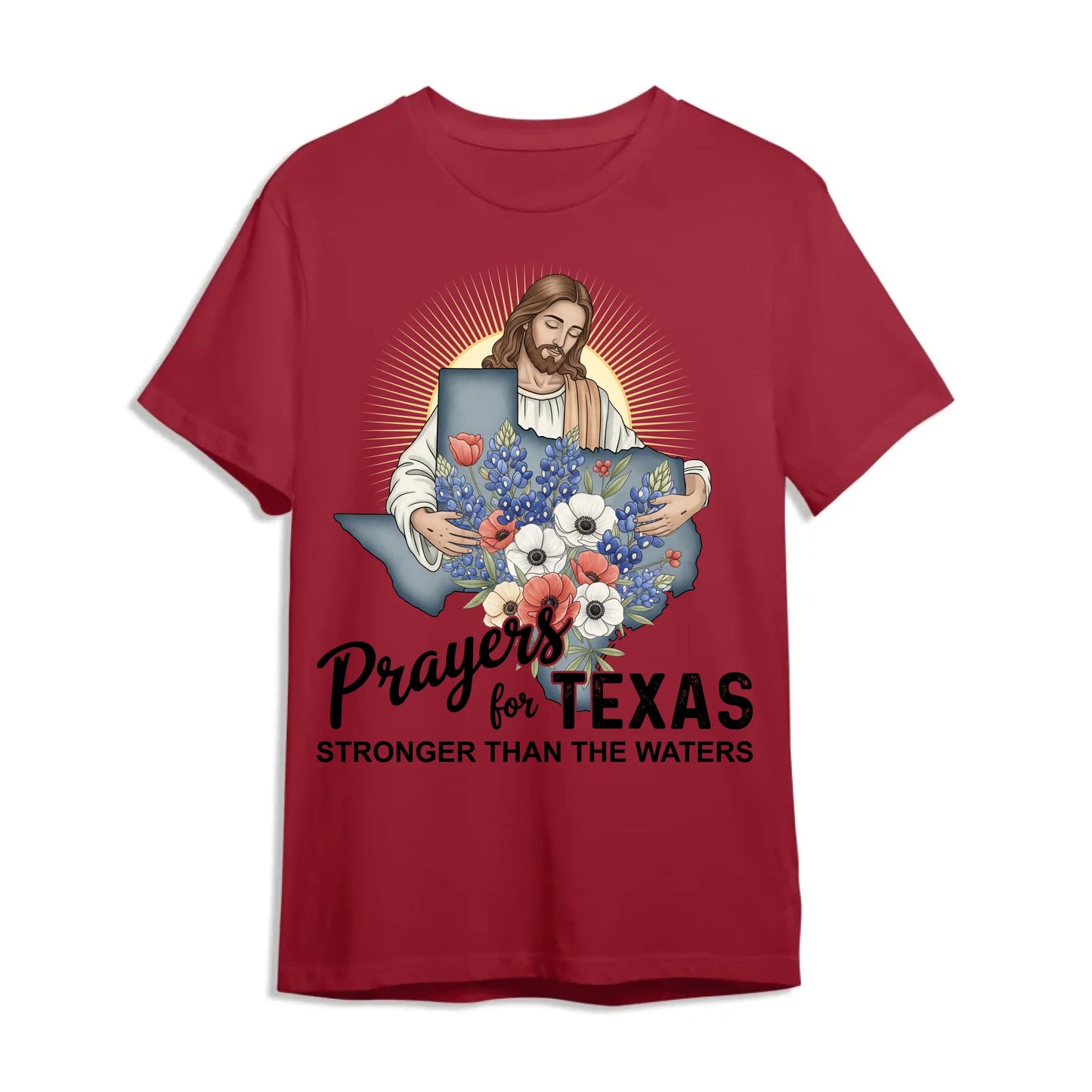 Stronger Than The Waters - Pray For Texas T-Shirt - Custom Choo